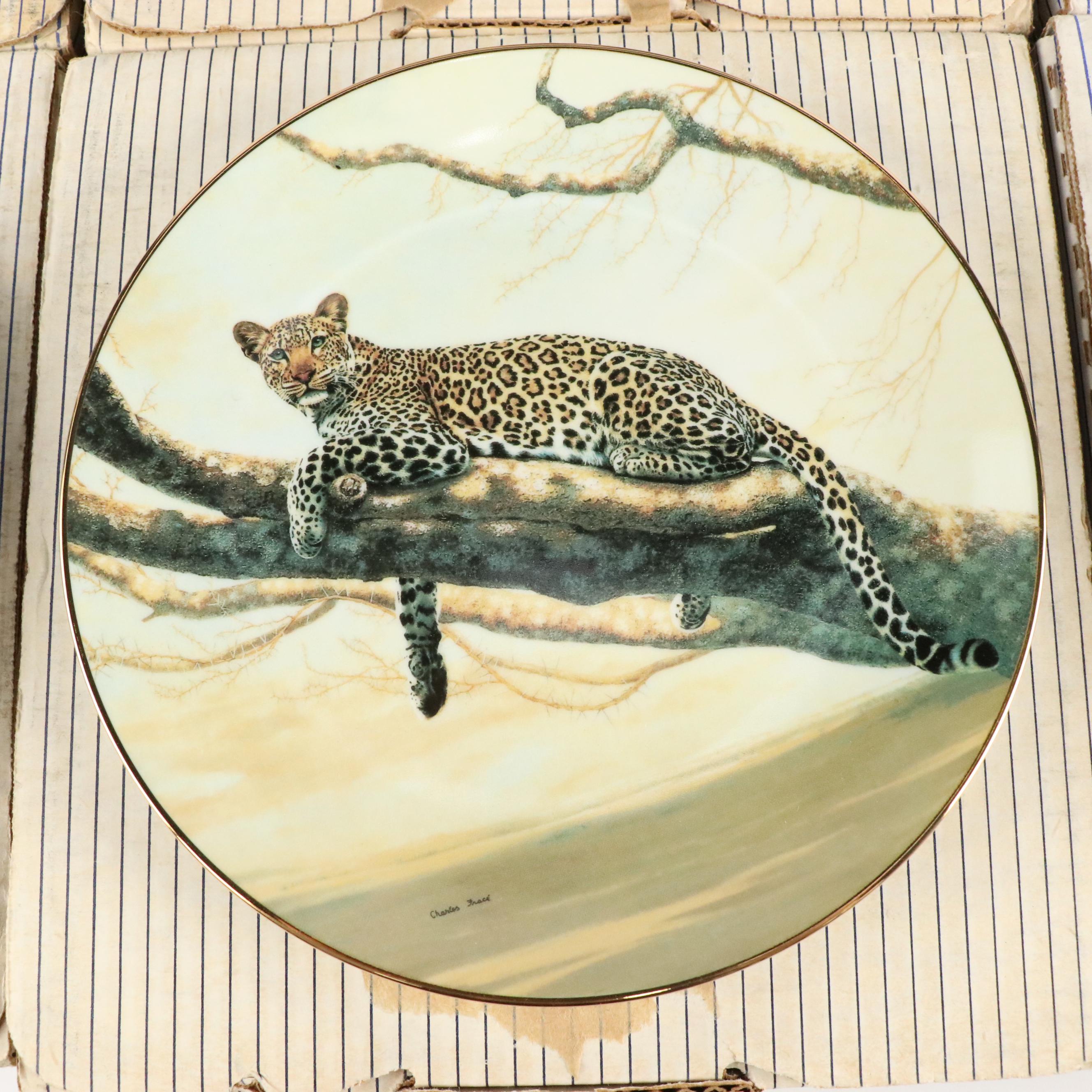 Charles Fracé The World's Most Magnificent Cats Collectible Plates, 1990s