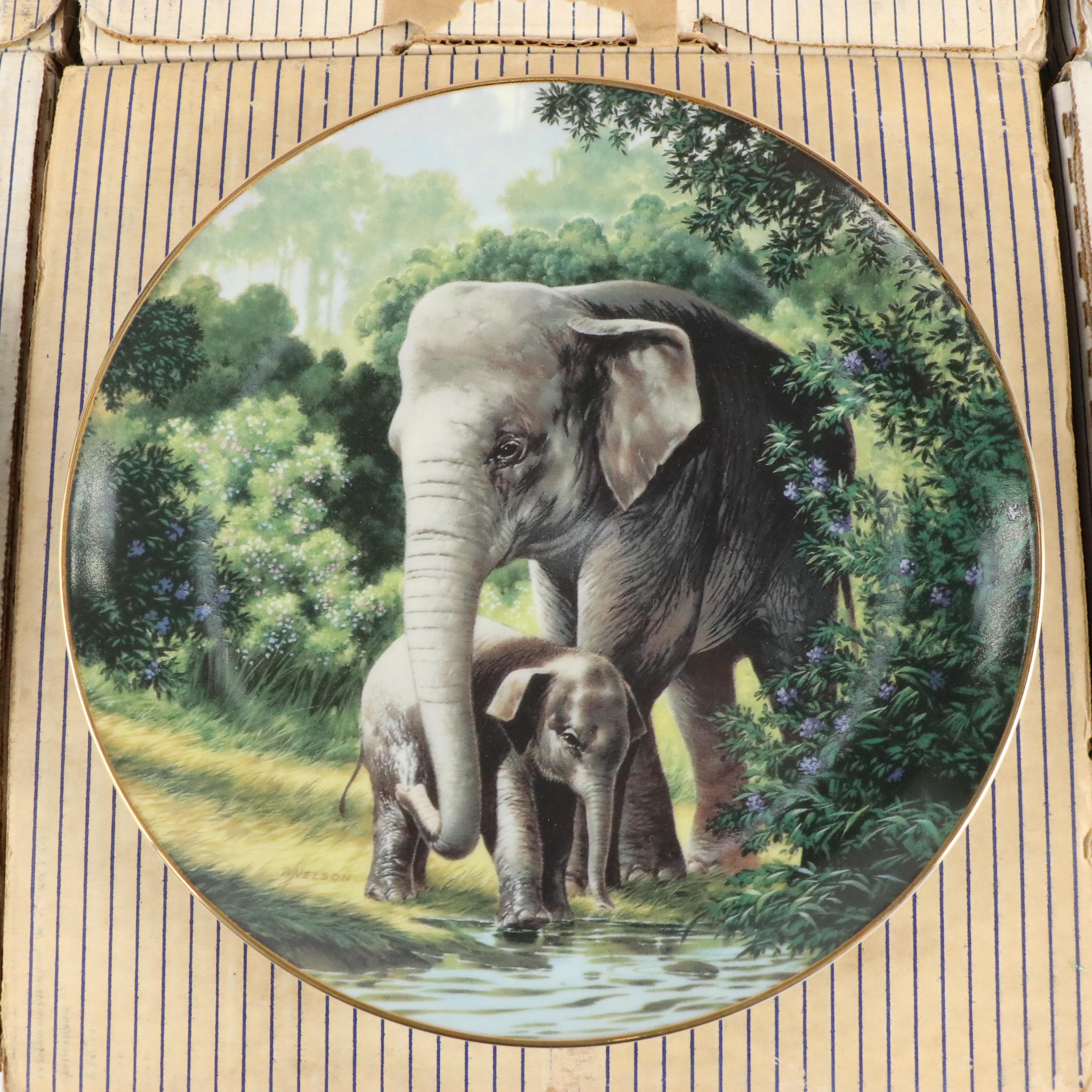 Charles Fracé The World's Most Magnificent Cats Collectible Plates, 1990s