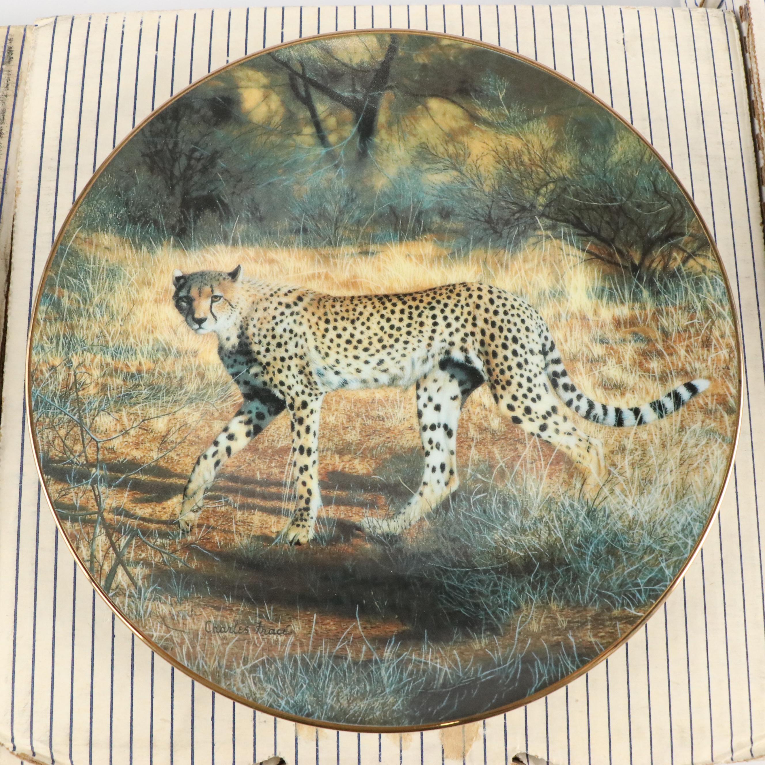 Charles Fracé The World's Most Magnificent Cats Collectible Plates, 1990s