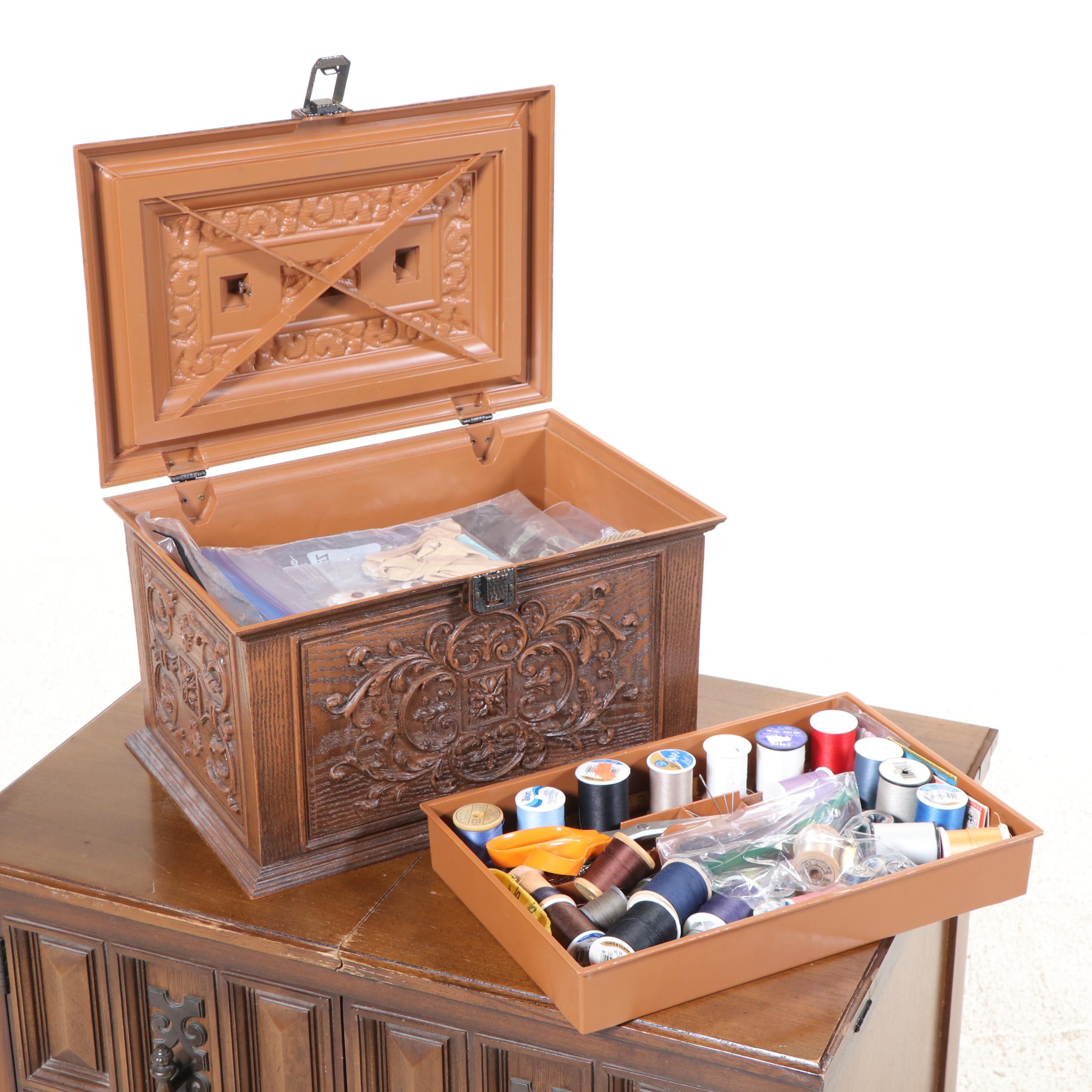 Singer Zig-Zag Model 457 Sewing Machine with Console Table and More