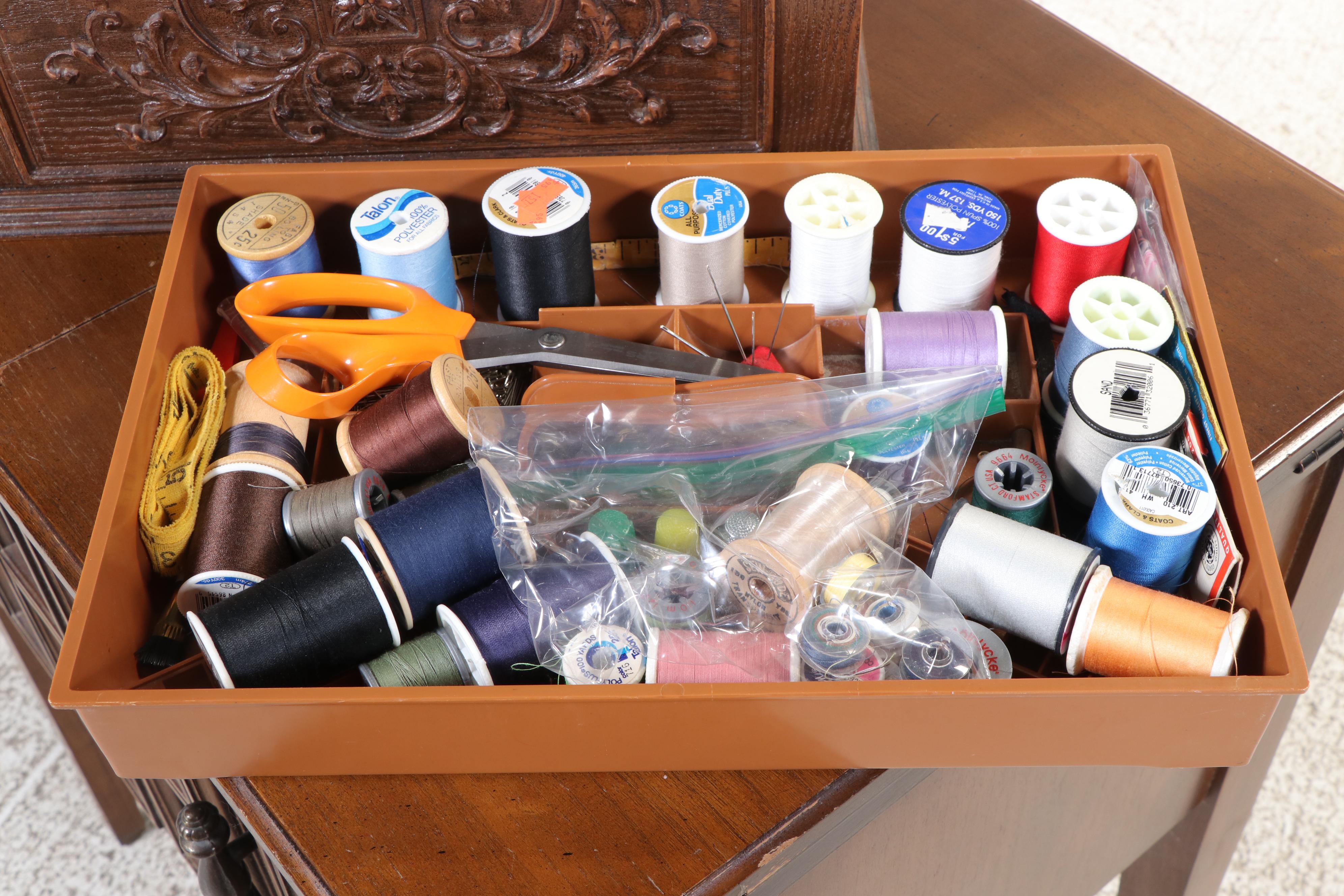 Singer Zig-Zag Model 457 Sewing Machine with Console Table and More