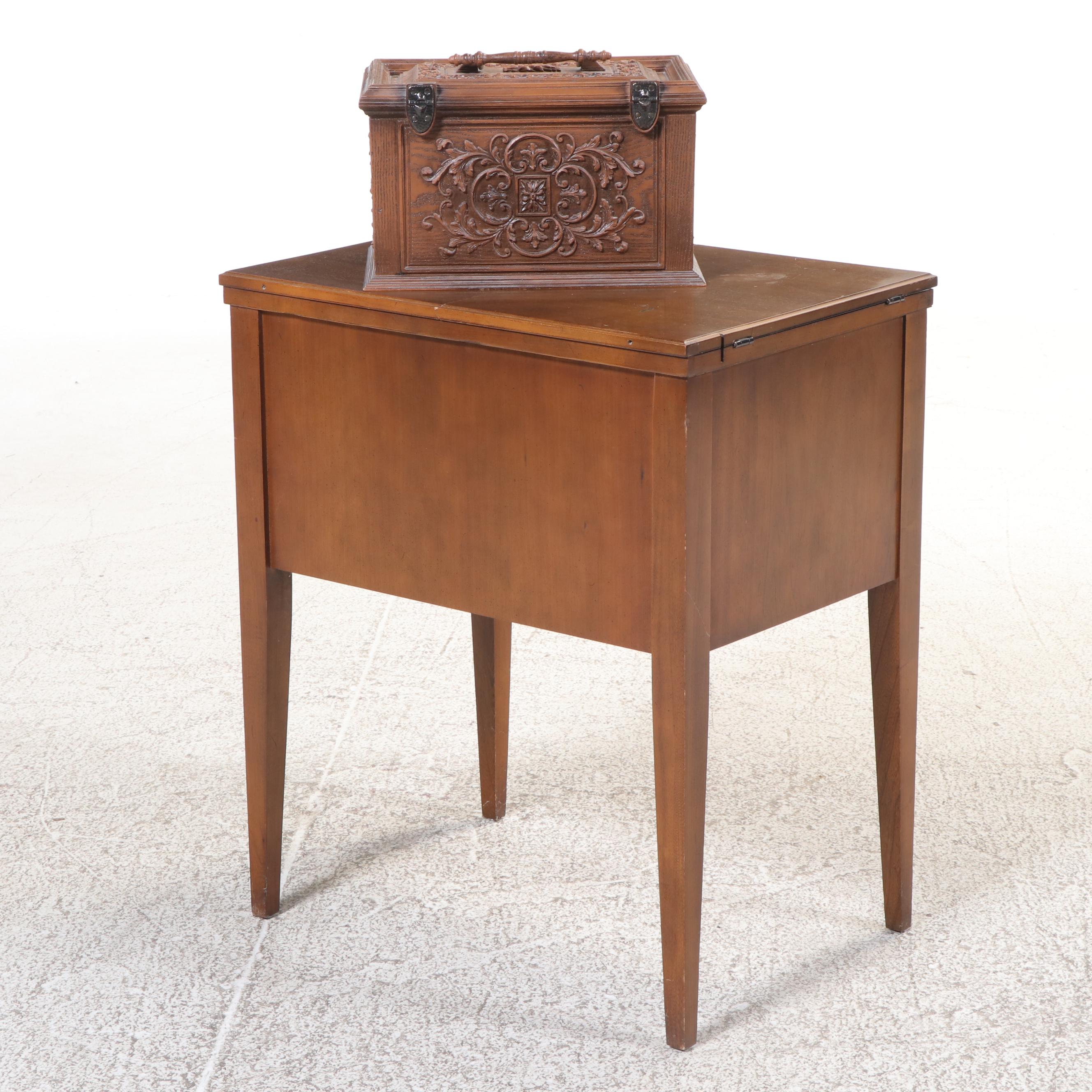 Singer Zig-Zag Model 457 Sewing Machine with Console Table and More