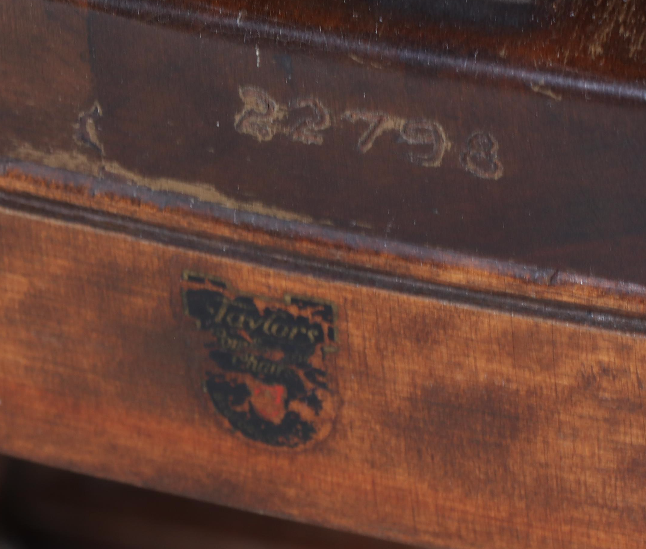 Arts and Crafts Quartersawn Oak Library Table w/ Taylor Chair Co. Maple Armchair