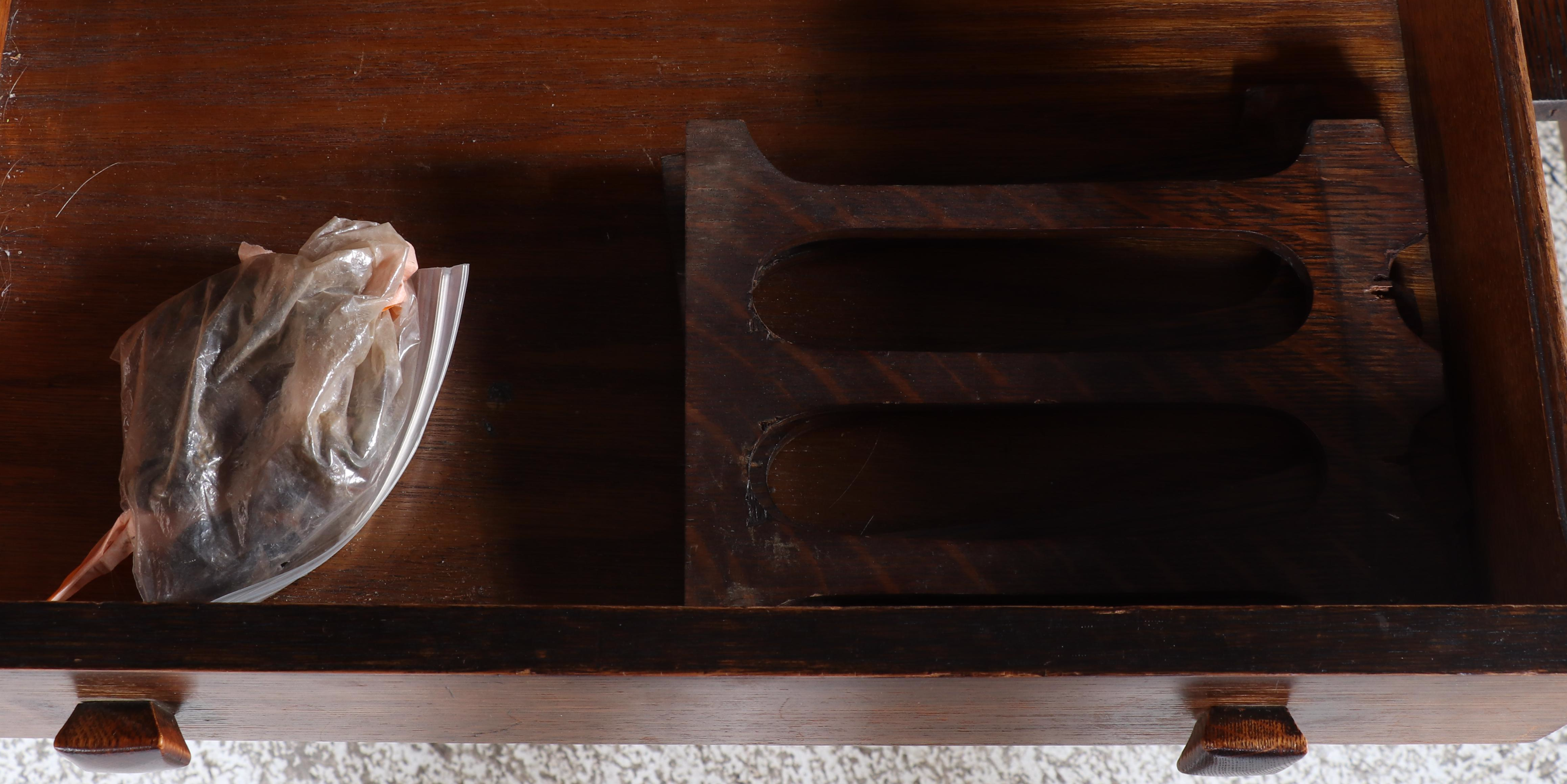 Arts and Crafts Quartersawn Oak Library Table w/ Taylor Chair Co. Maple Armchair