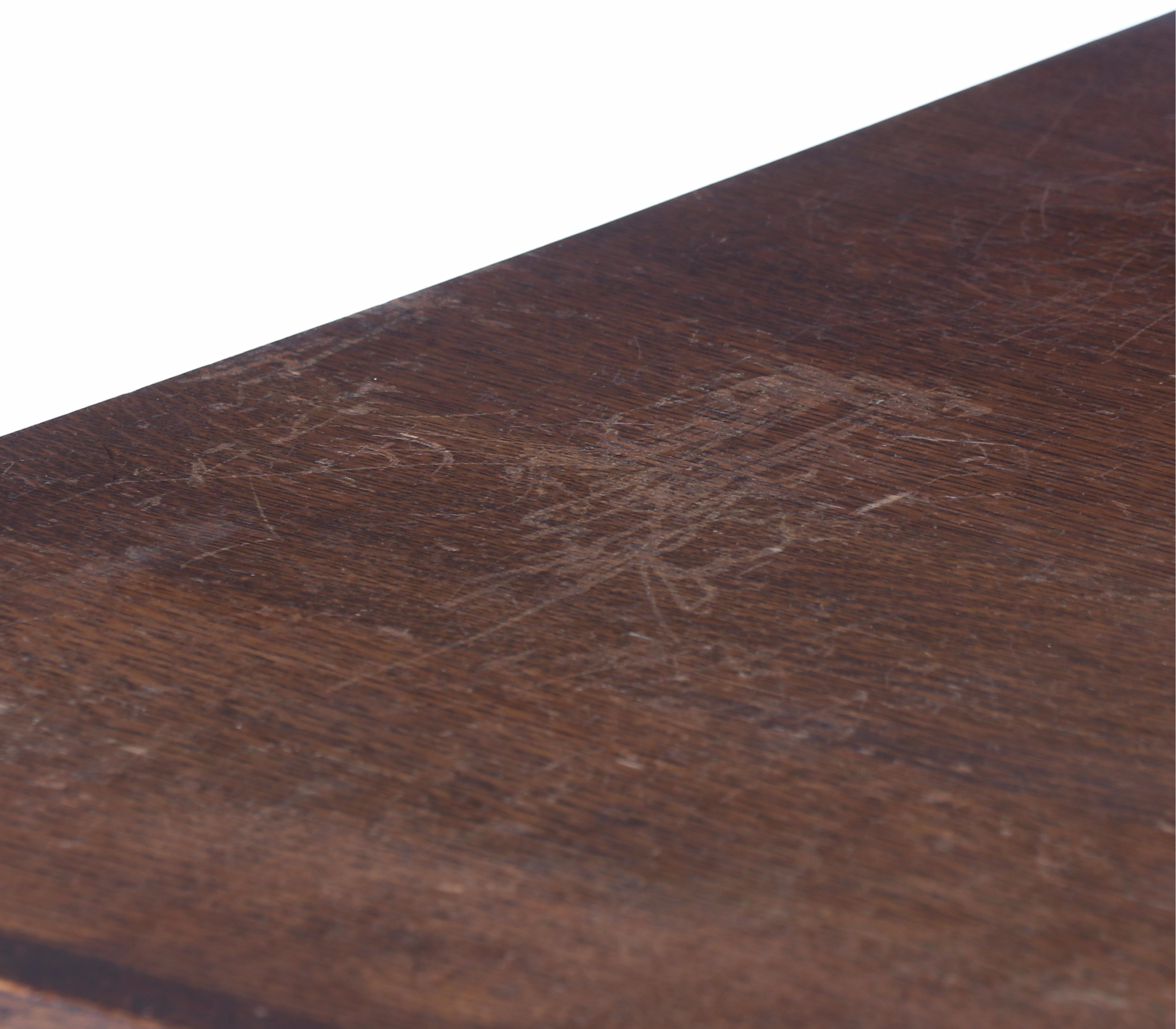 Arts and Crafts Quartersawn Oak Library Table w/ Taylor Chair Co. Maple Armchair