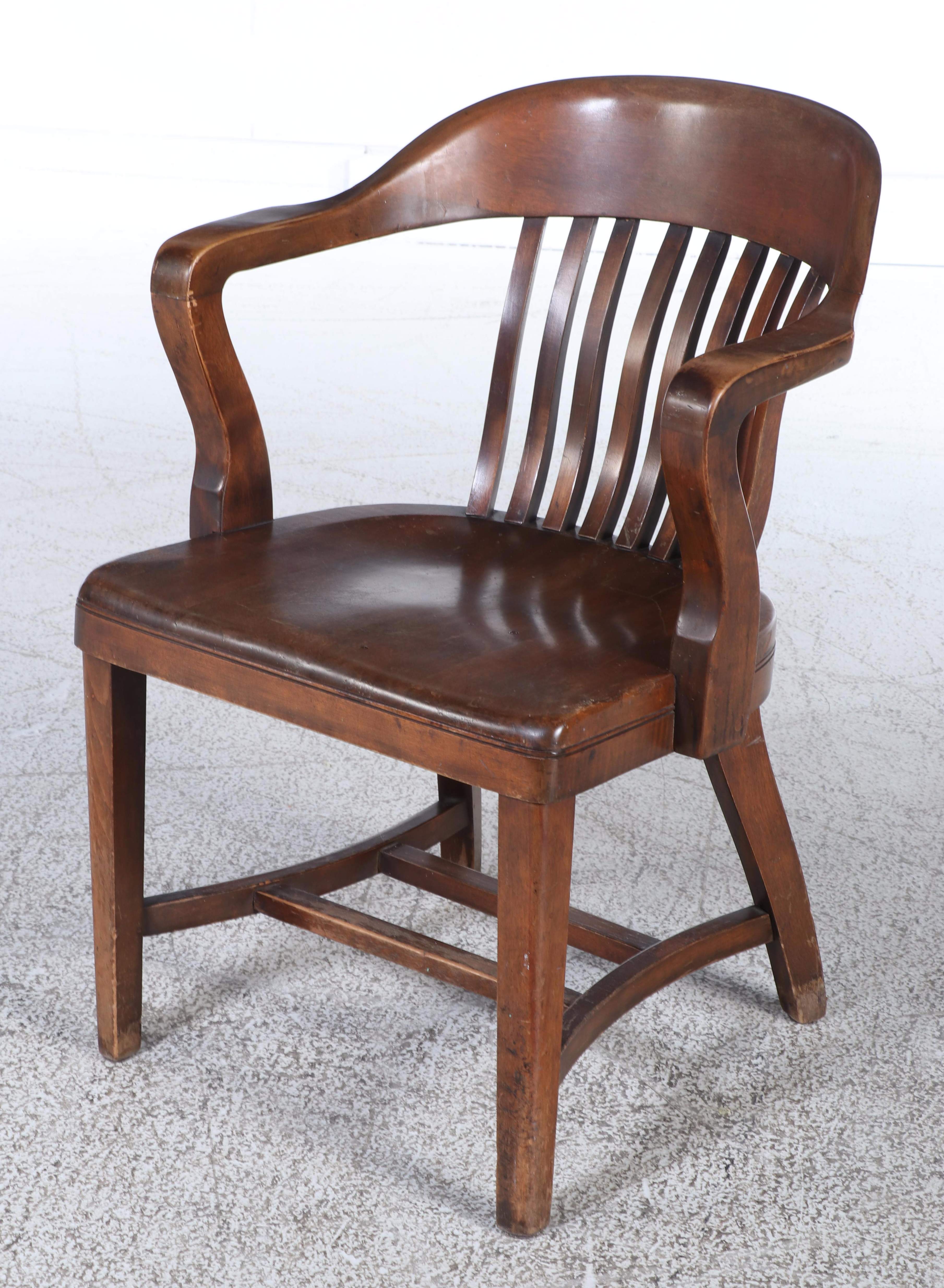 Arts and Crafts Quartersawn Oak Library Table w/ Taylor Chair Co. Maple Armchair