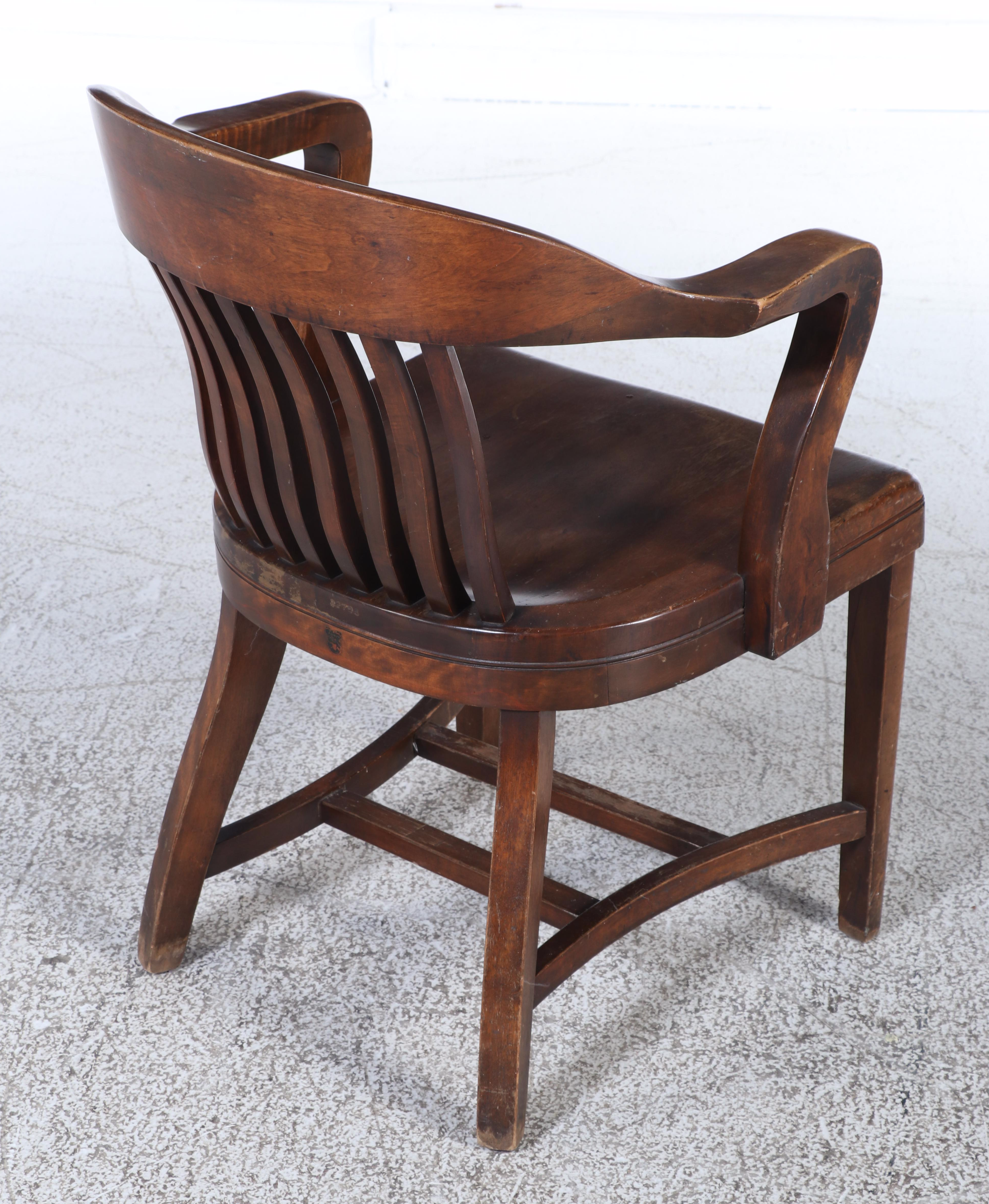 Arts and Crafts Quartersawn Oak Library Table w/ Taylor Chair Co. Maple Armchair