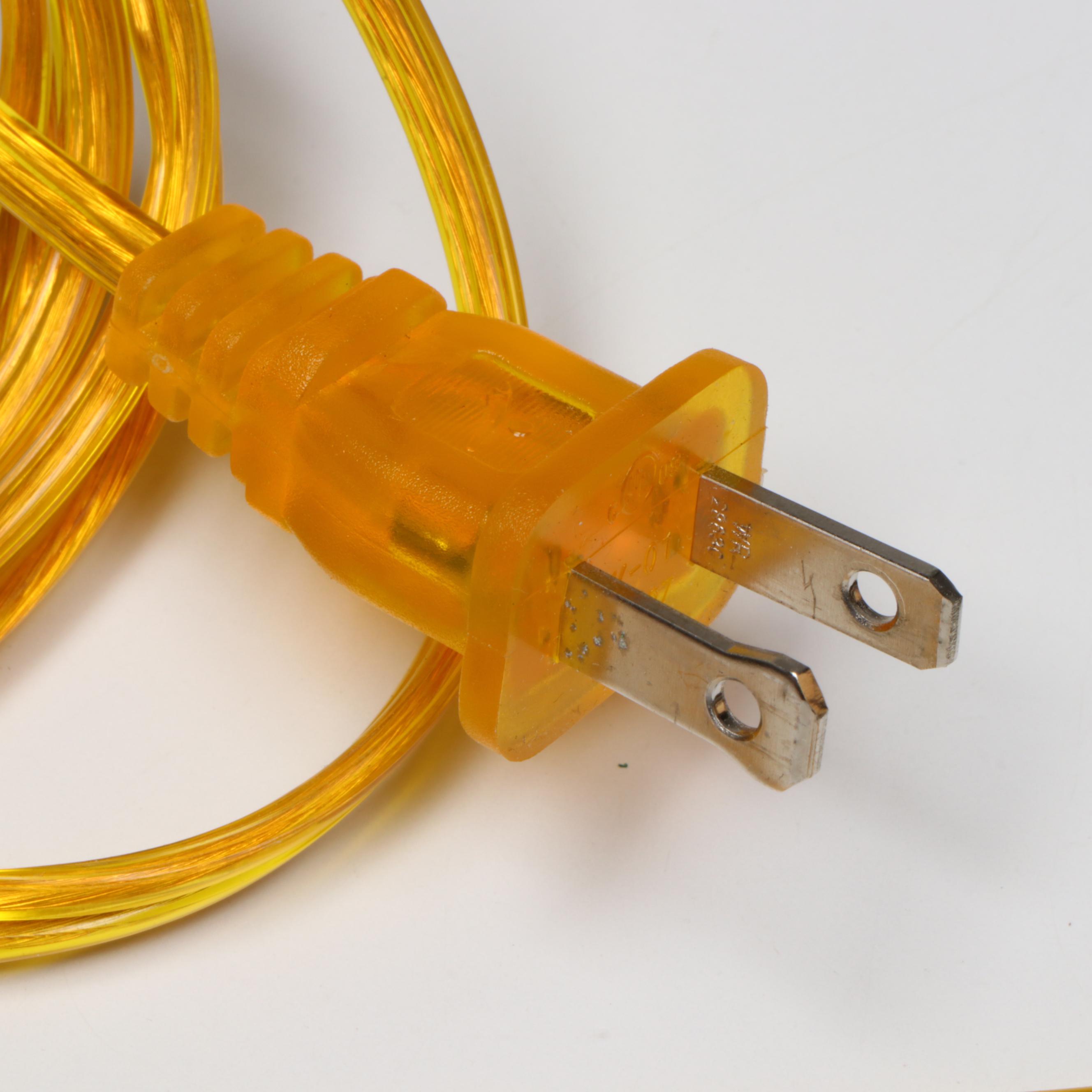 Jefferson Lamp Company Reverse Painted Glass Shade on Cast Metal Table Lamp