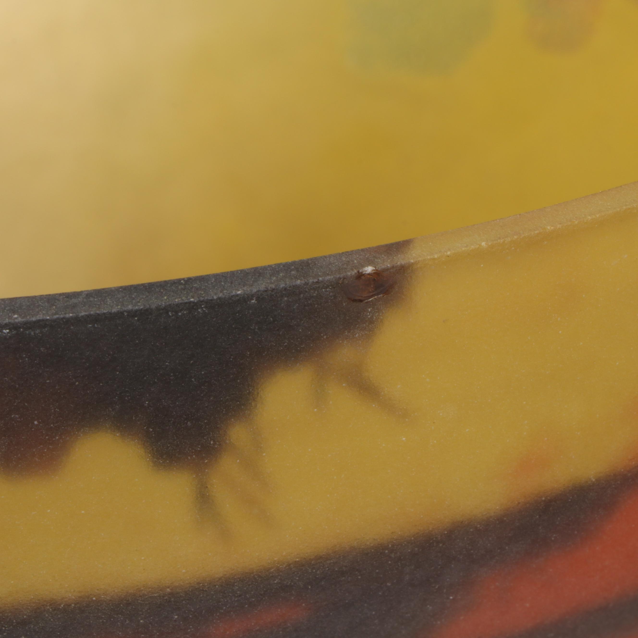 Jefferson Lamp Company Reverse Painted Glass Shade on Cast Metal Table Lamp