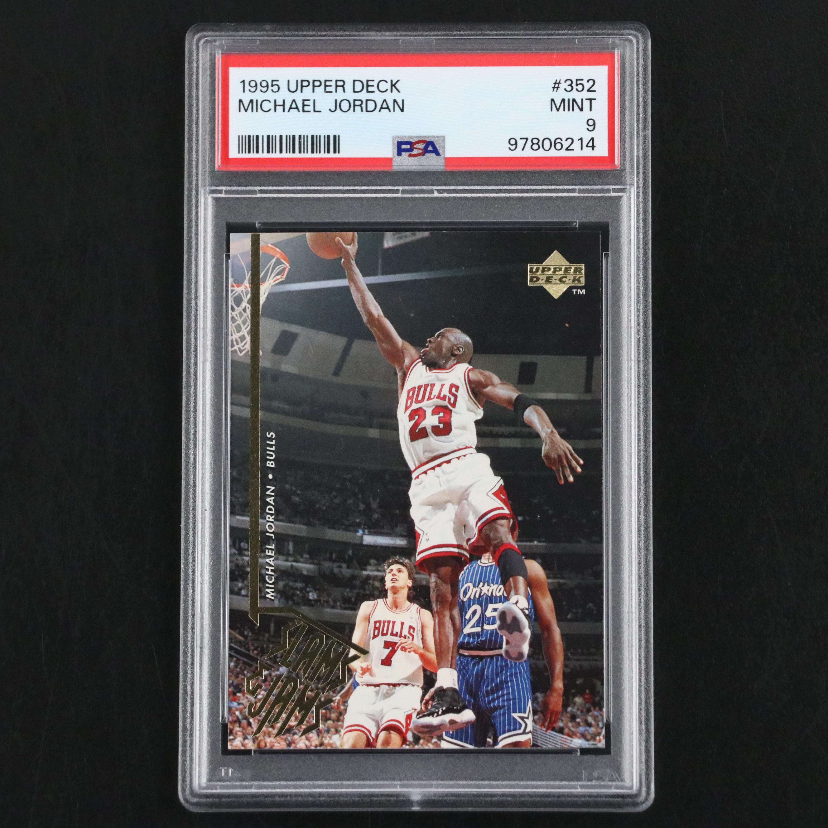 1995 Upper Deck Michael Jordan Card #352 Graded PSA 9