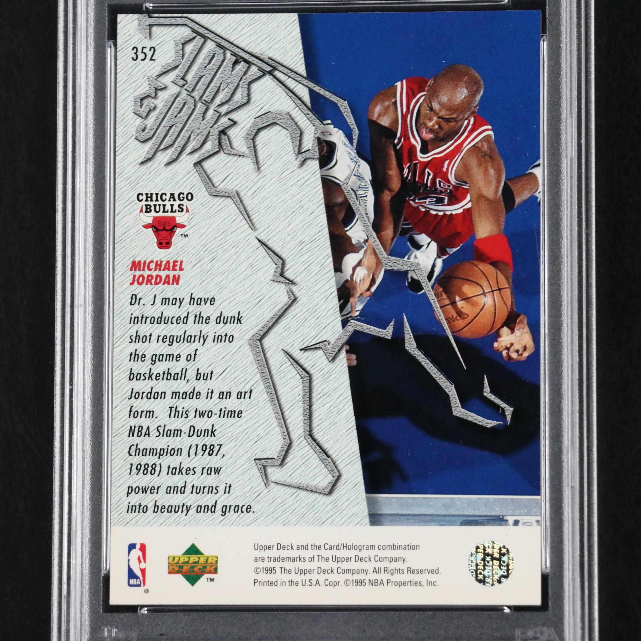 1995 Upper Deck Michael Jordan Card #352 Graded PSA 9