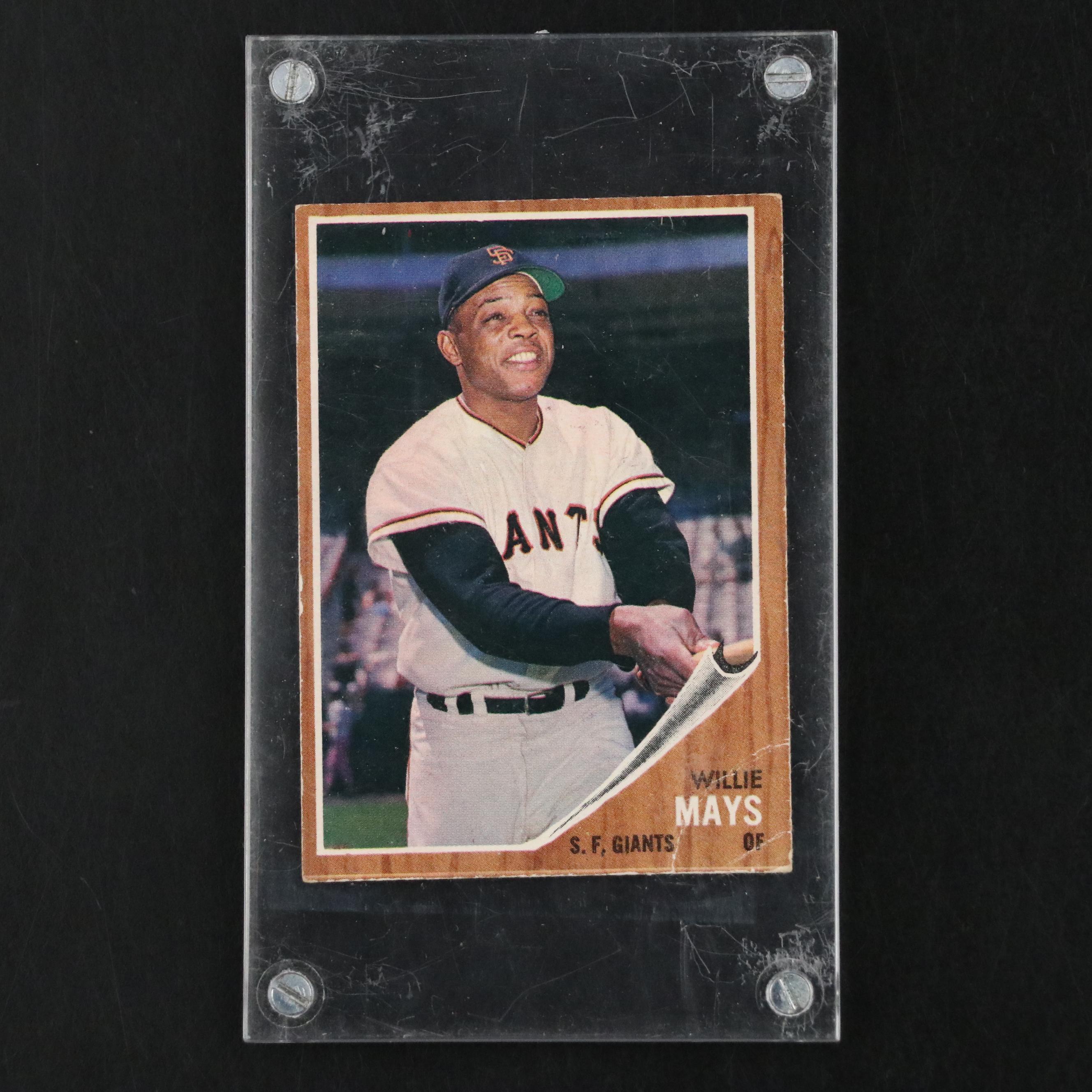 1962 Topps Willie Mays San Francisco Giants Baseball Card