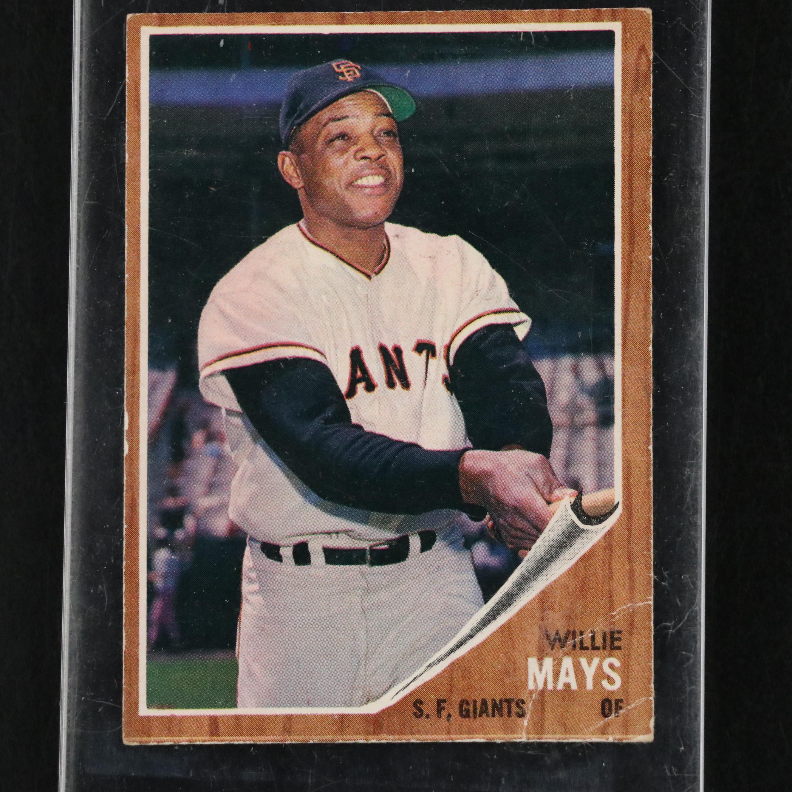 1962 Topps Willie Mays San Francisco Giants Baseball Card