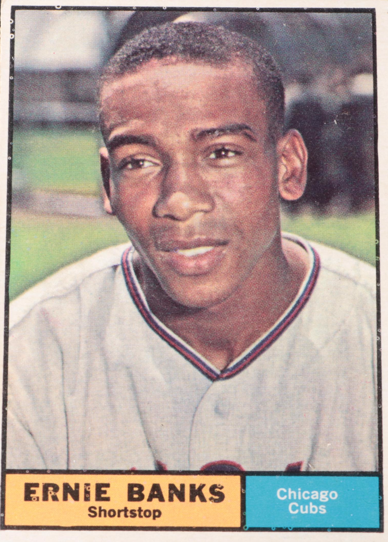1961 Topps Ernie Banks Chicago Cubs Baseball Card