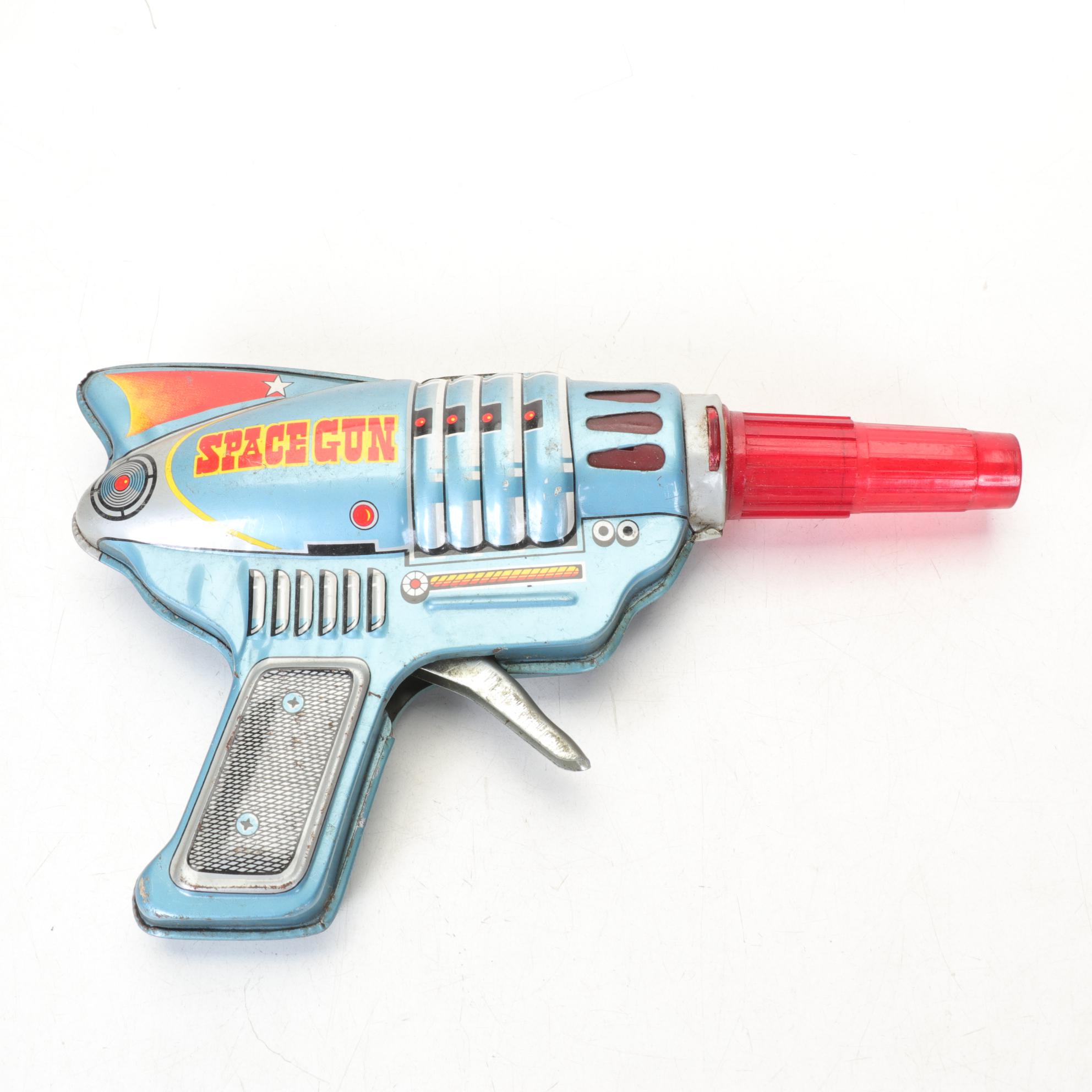 "Mars Satellite", Tin Litho "Space Gun" and Other Space Toys