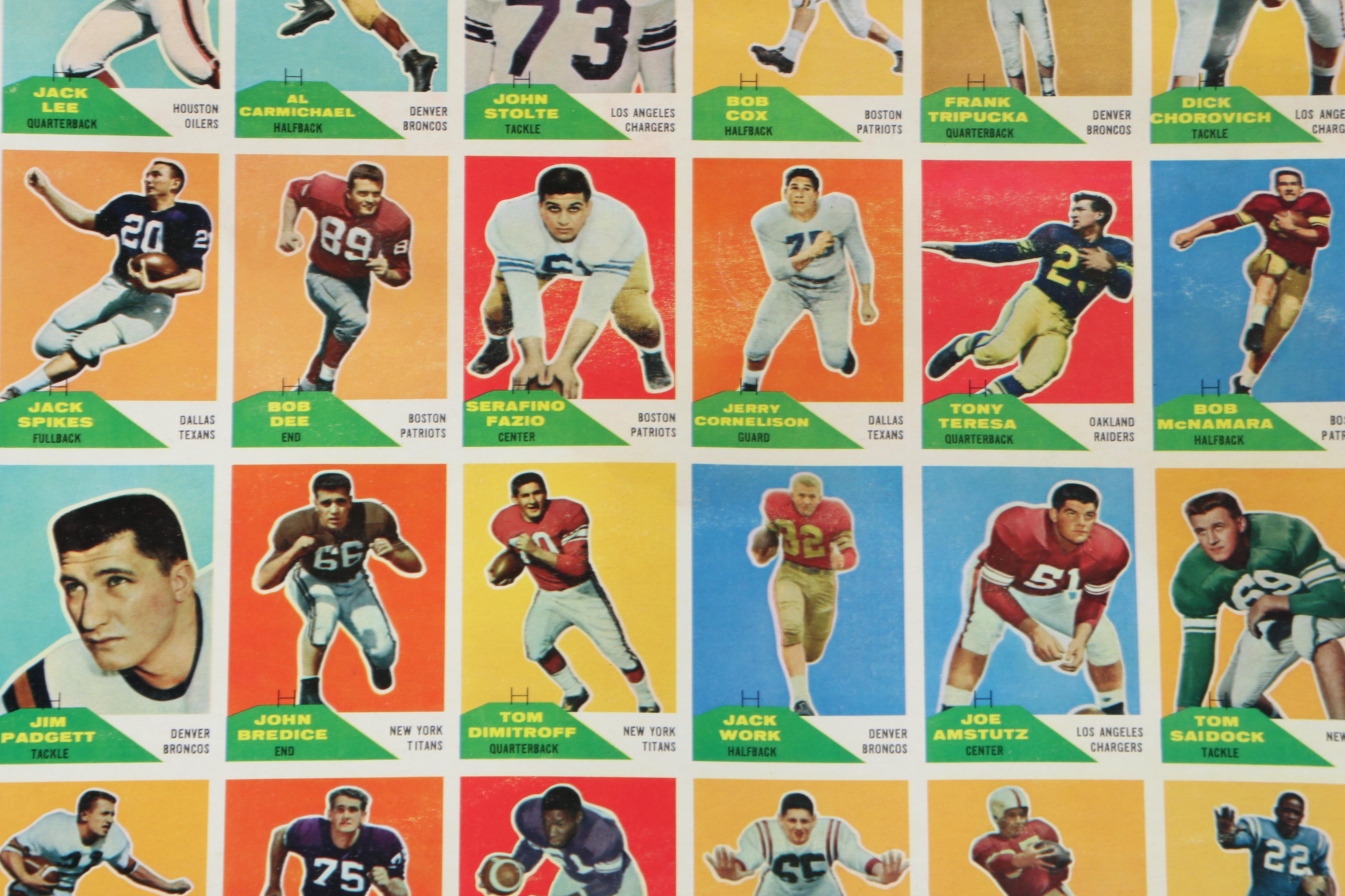 1960 Fleer Complete Uncut Set Featuring Jack Kemp Rookie and More