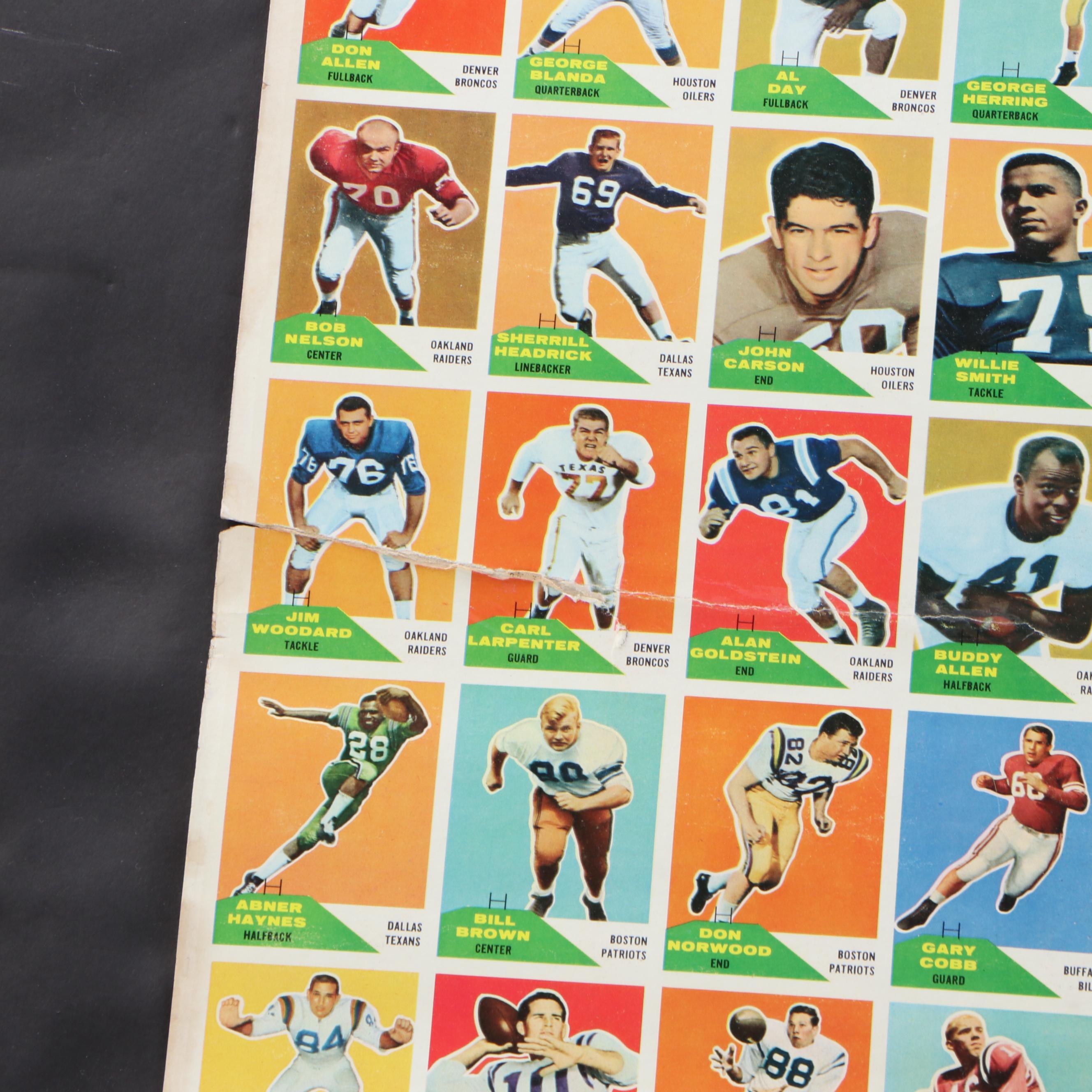 1960 Fleer Complete Uncut Set Featuring Jack Kemp Rookie and More