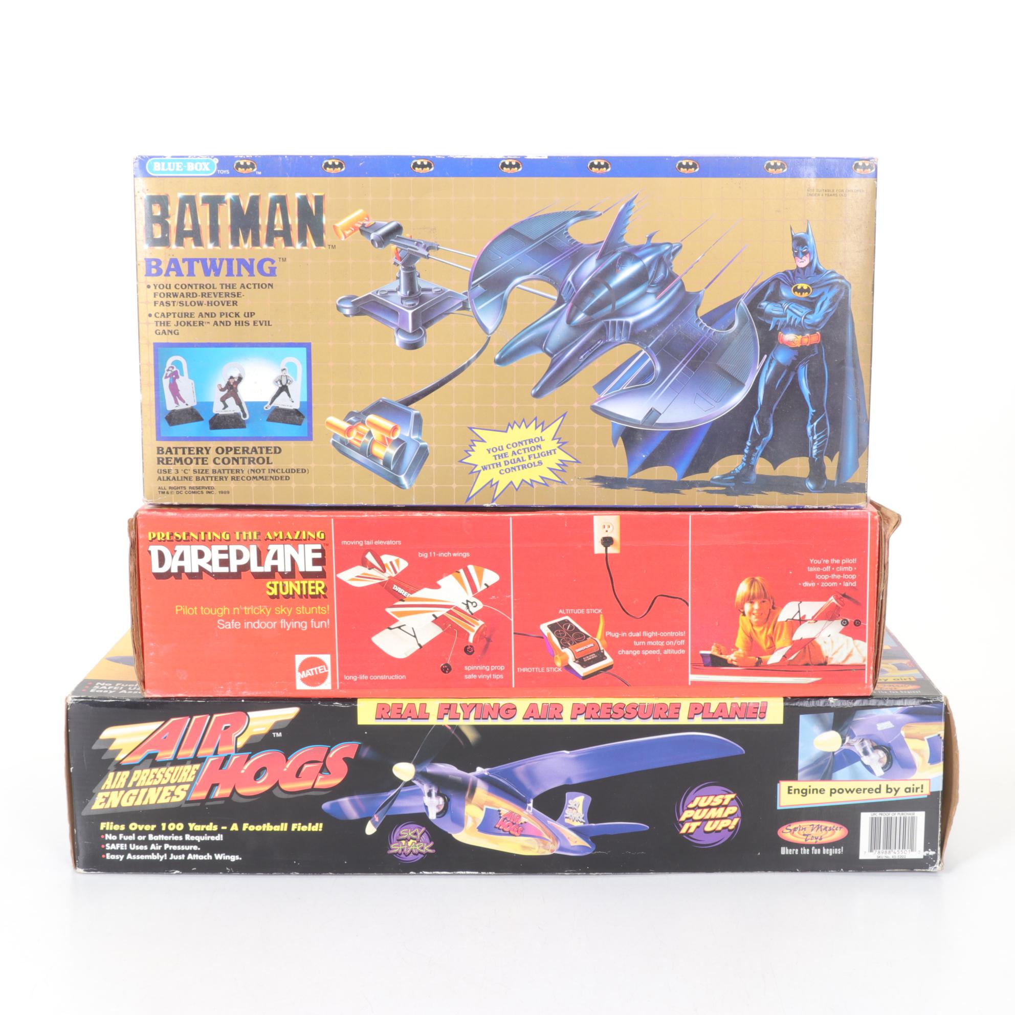 Batman "Batwing", "Air Hogs" and Dareplane "Stunner" Aerial Toys