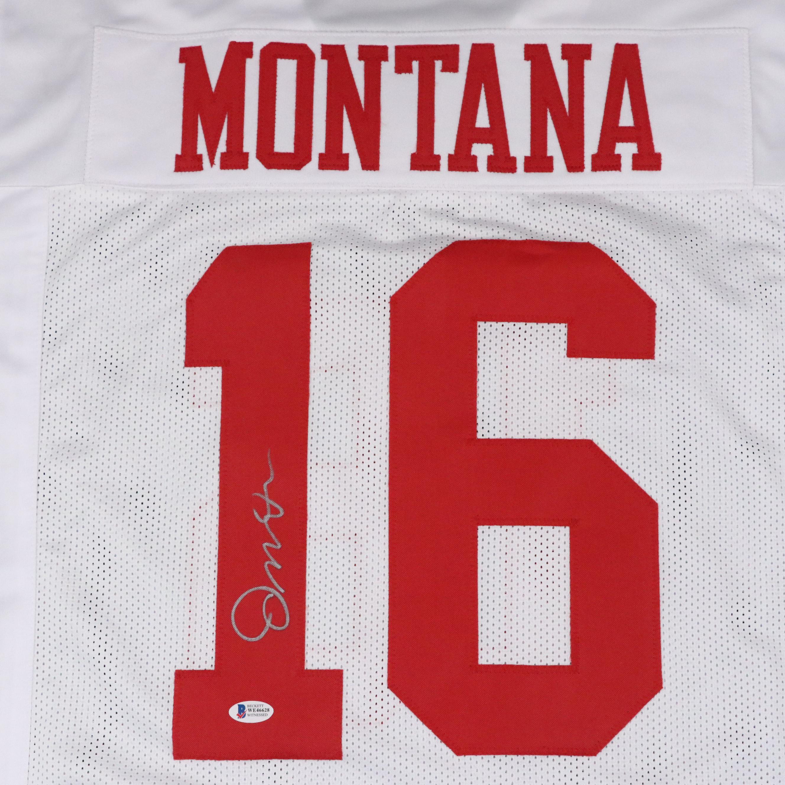 Joe Montana Signed San Francisco Football Jersey, Beckett