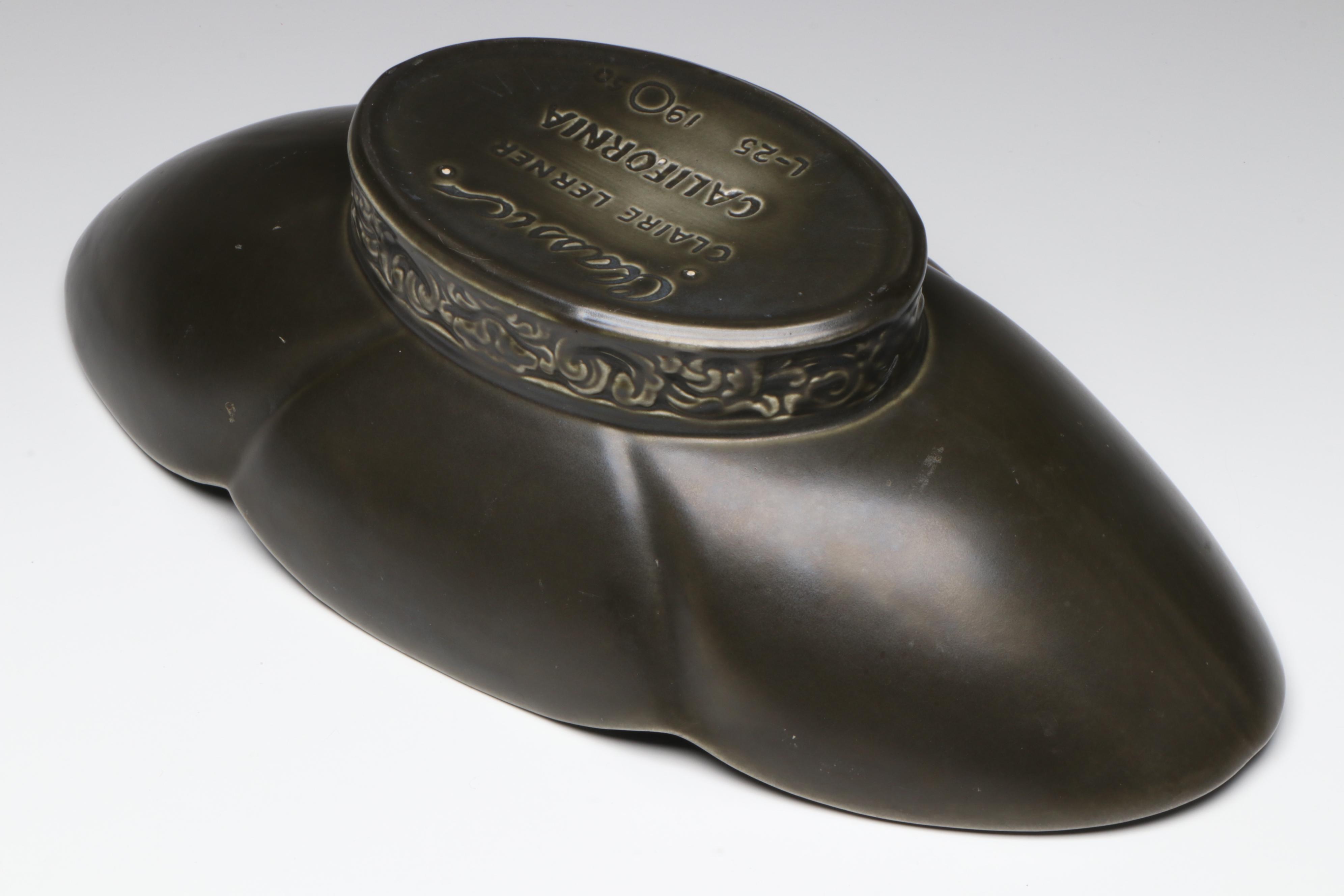 Claire Lerner Pottery Centerpiece Bowl with Other Vases, Mid-20th Century