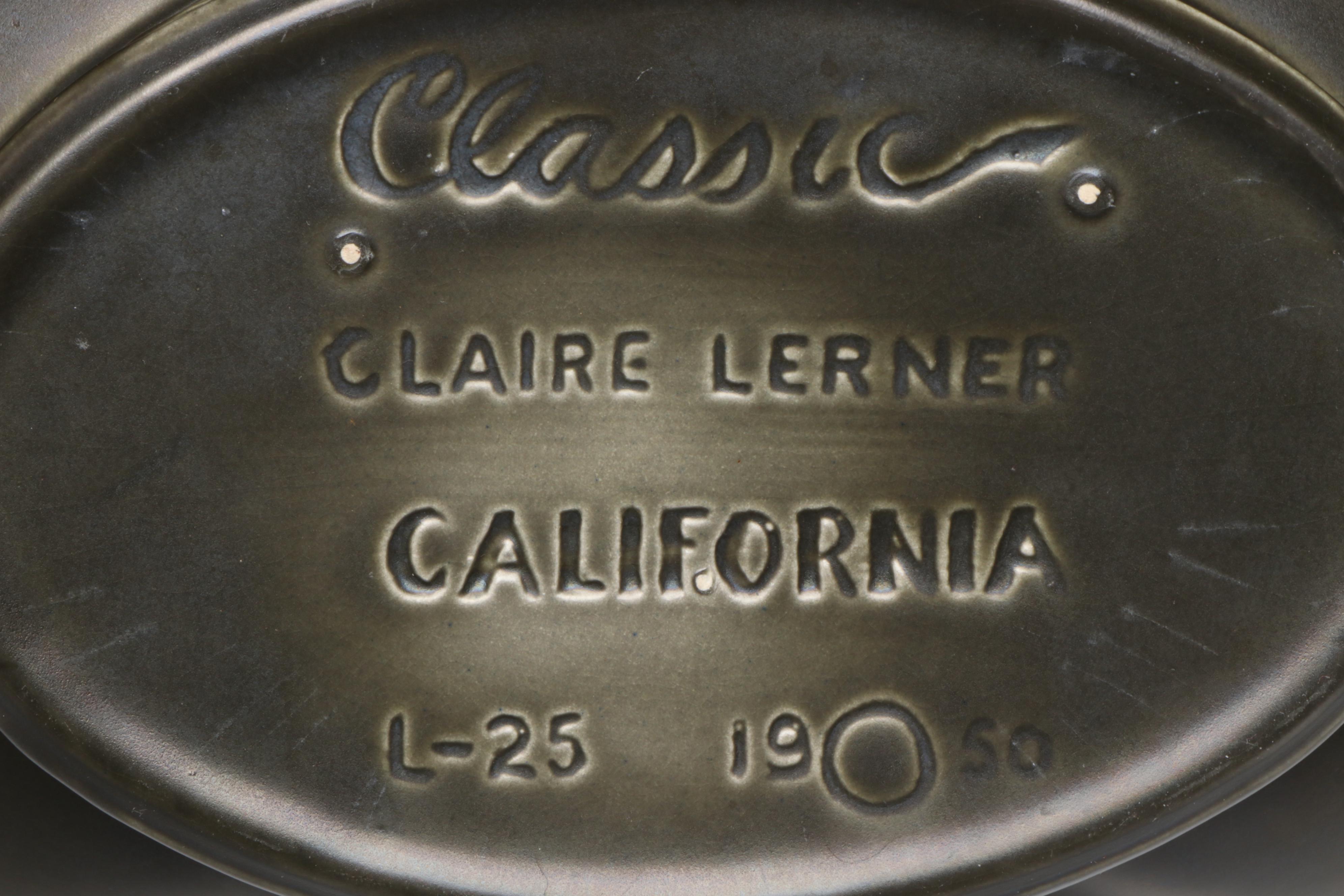 Claire Lerner Pottery Centerpiece Bowl with Other Vases, Mid-20th Century