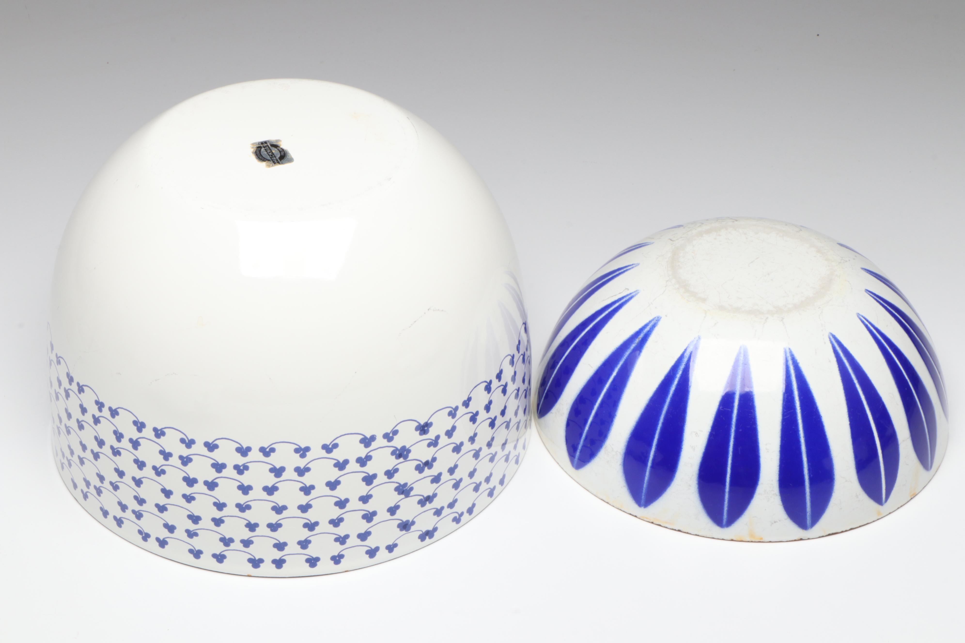 Hackman with Hanova of Pasadena and Other Enameled Metal Bowls