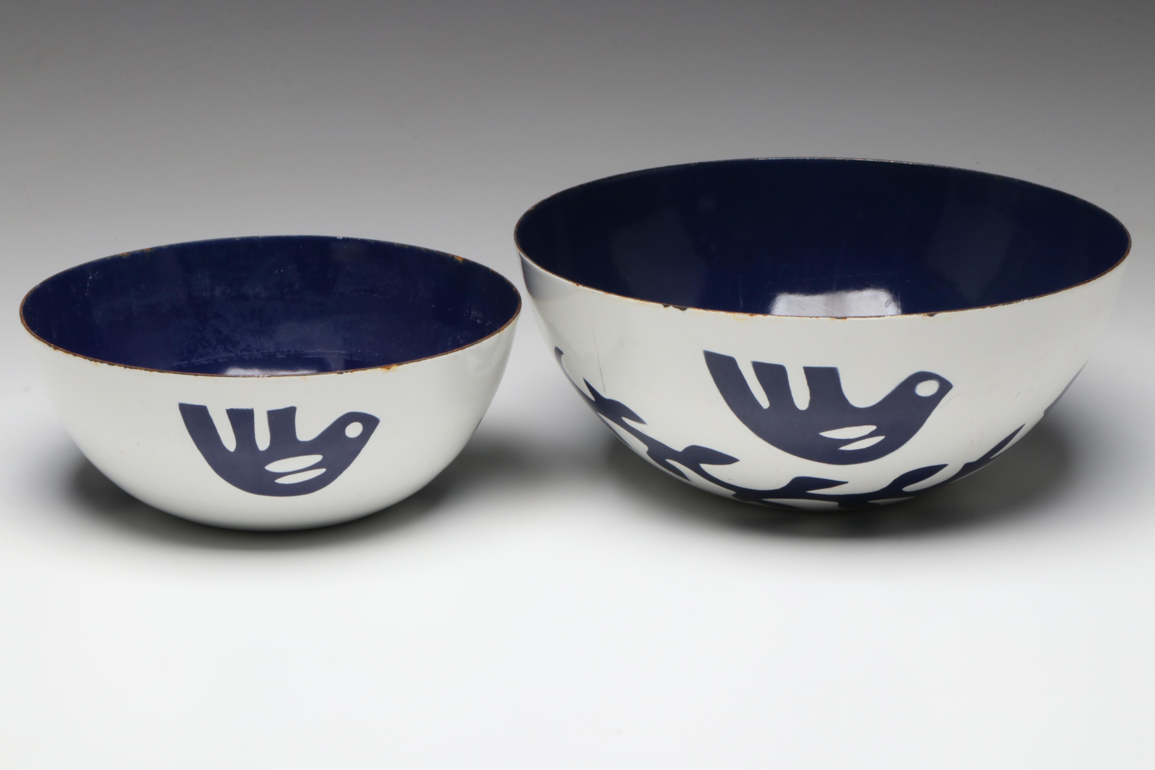 Hackman with Hanova of Pasadena and Other Enameled Metal Bowls