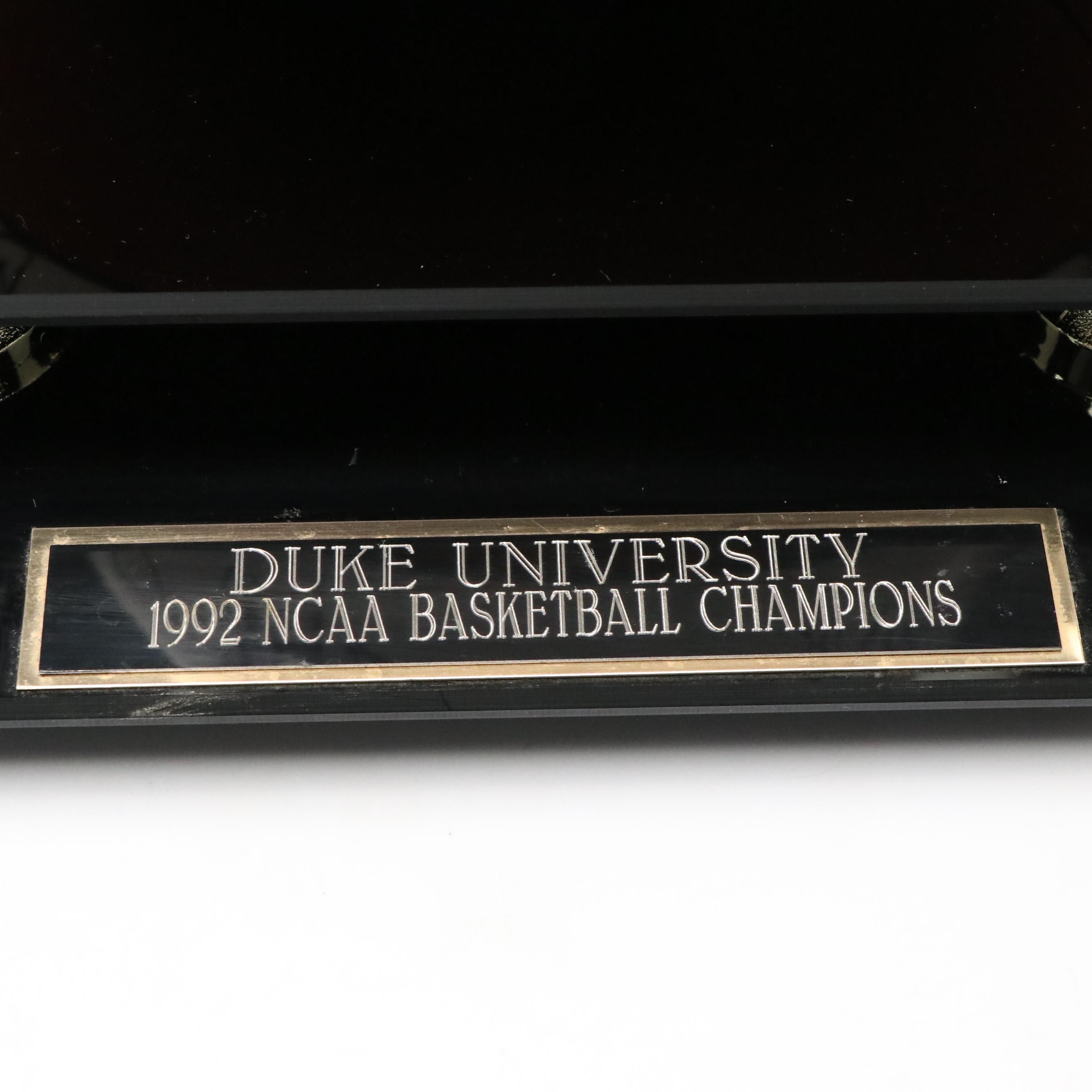 1992 Duke University Team Signed Basketball Featuring Grant Hill and More