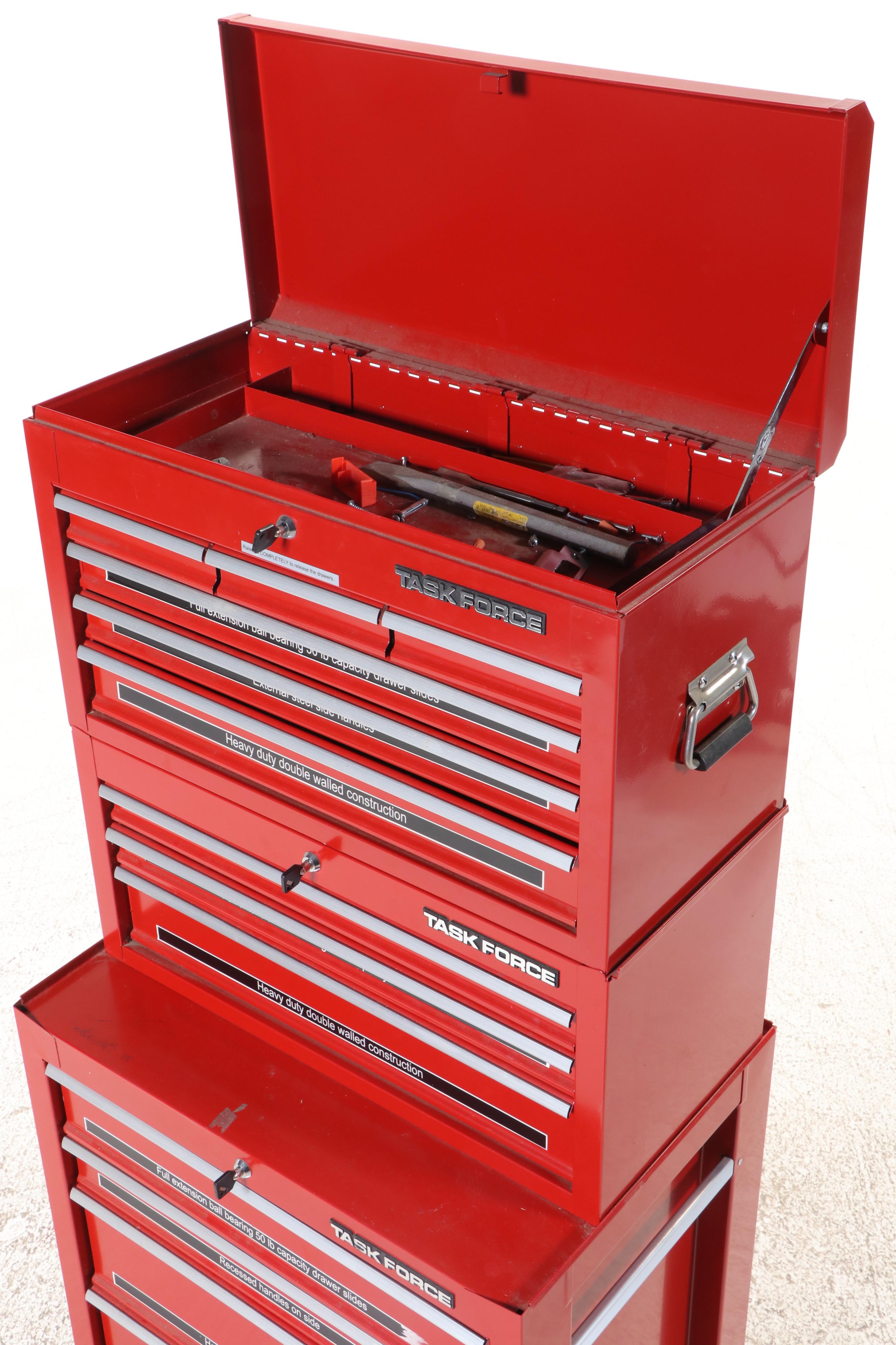 Task Force Tool Cabinet with Snap-on and Other Wrenches, Screwdrivers and More