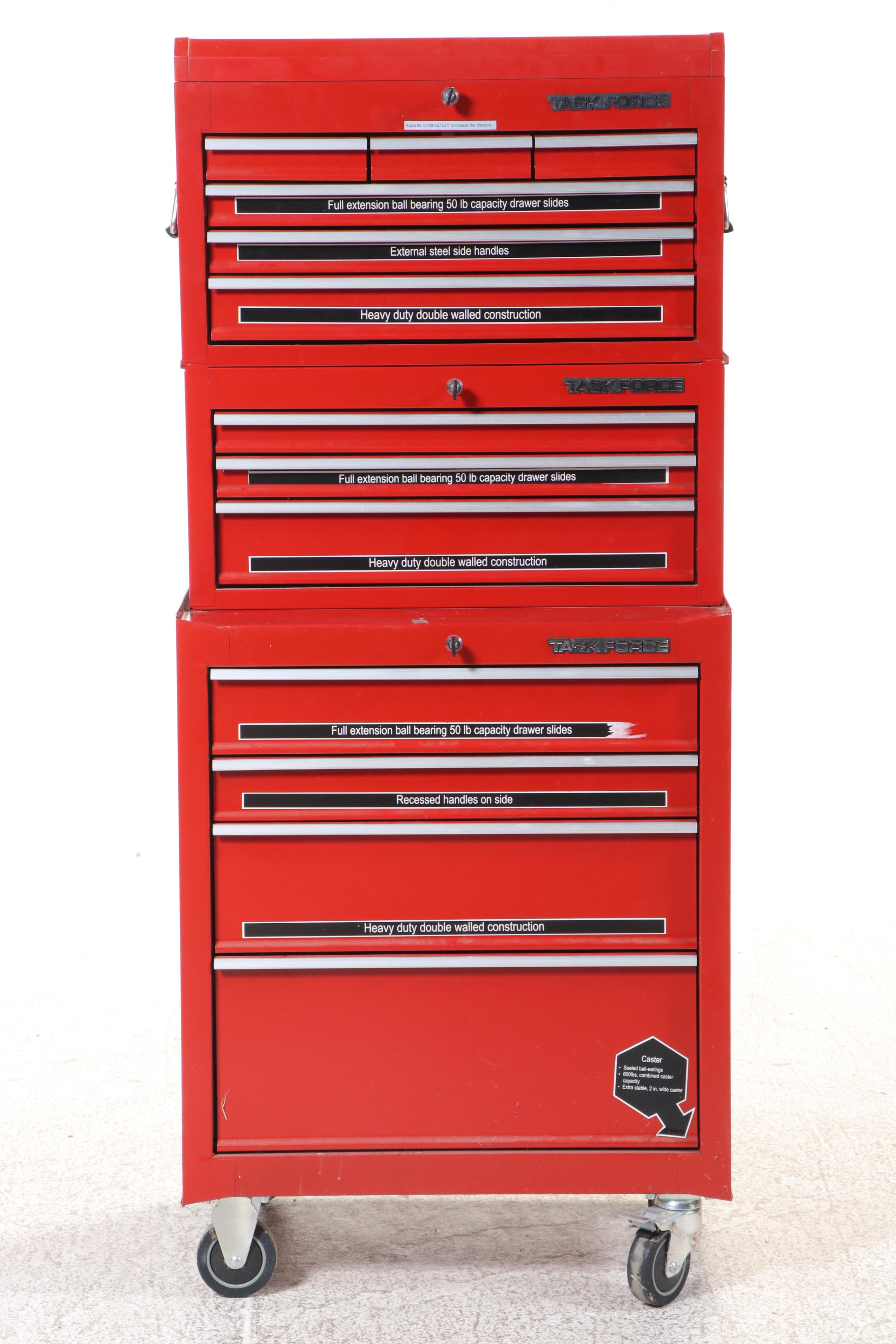 Task Force Tool Cabinet with Snap-on and Other Wrenches, Screwdrivers and More