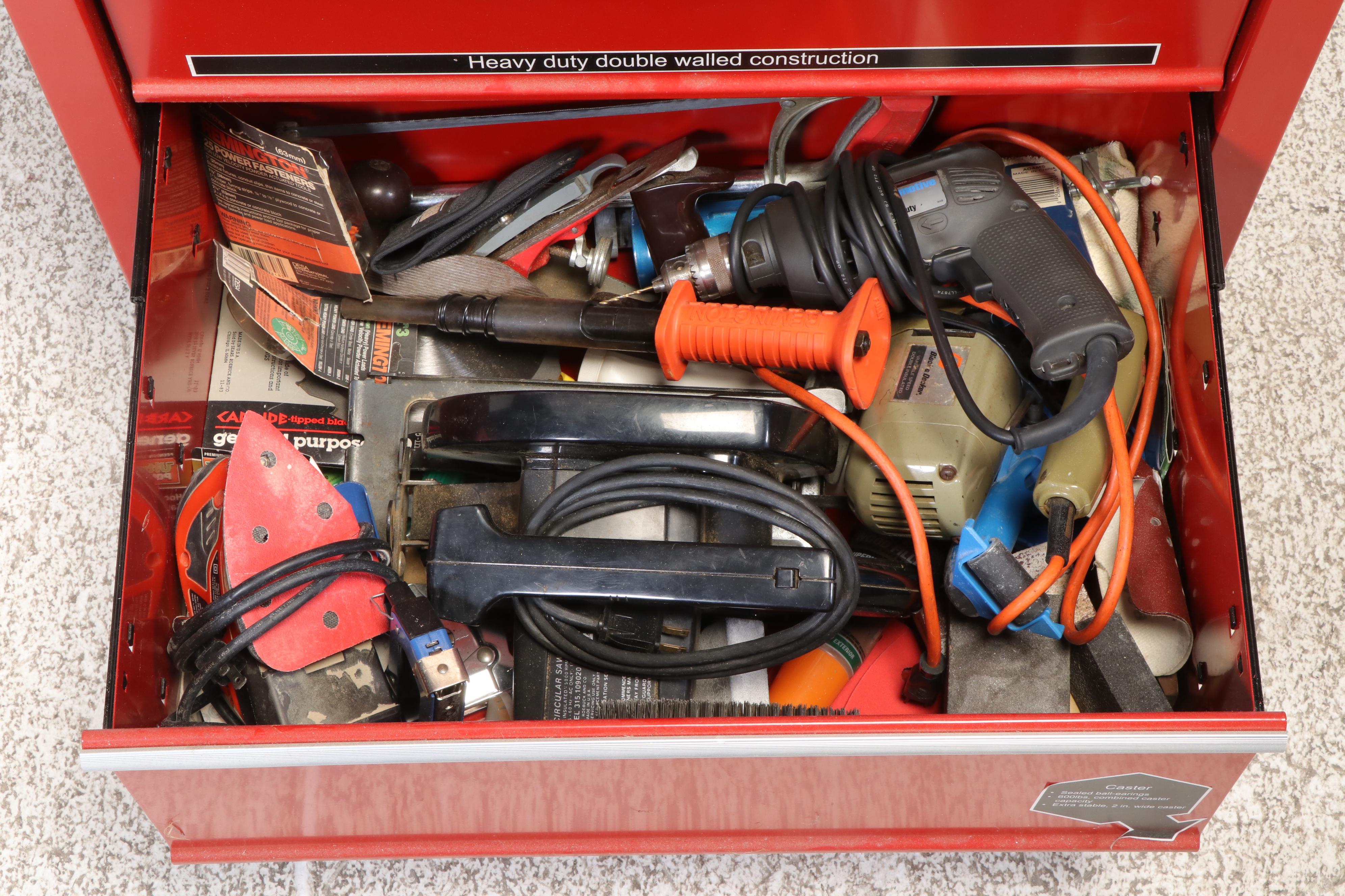 Task Force Tool Cabinet with Snap-on and Other Wrenches, Screwdrivers and More