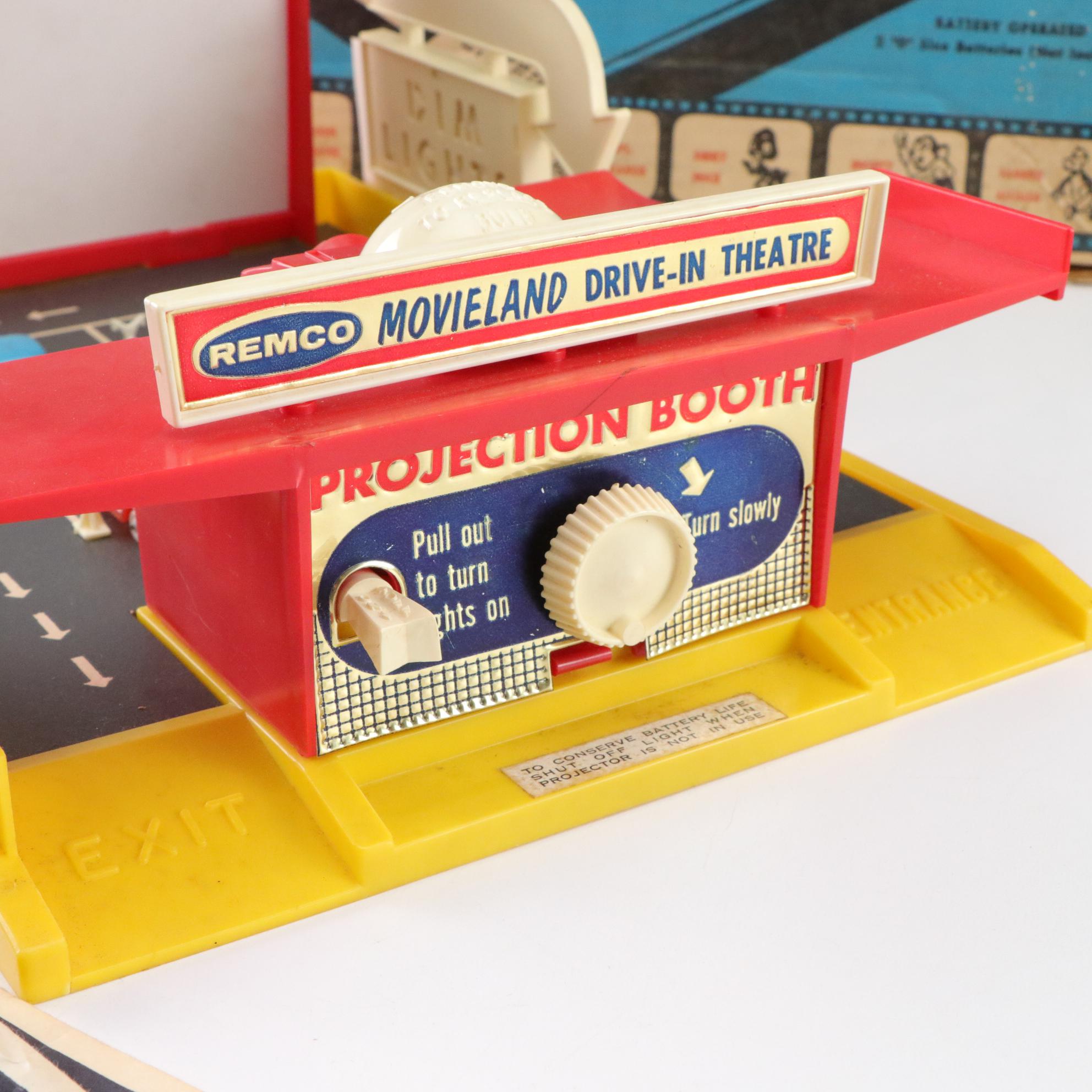 Remco Movieland Drive-In Theater Playset Includes Film Reels, 1959