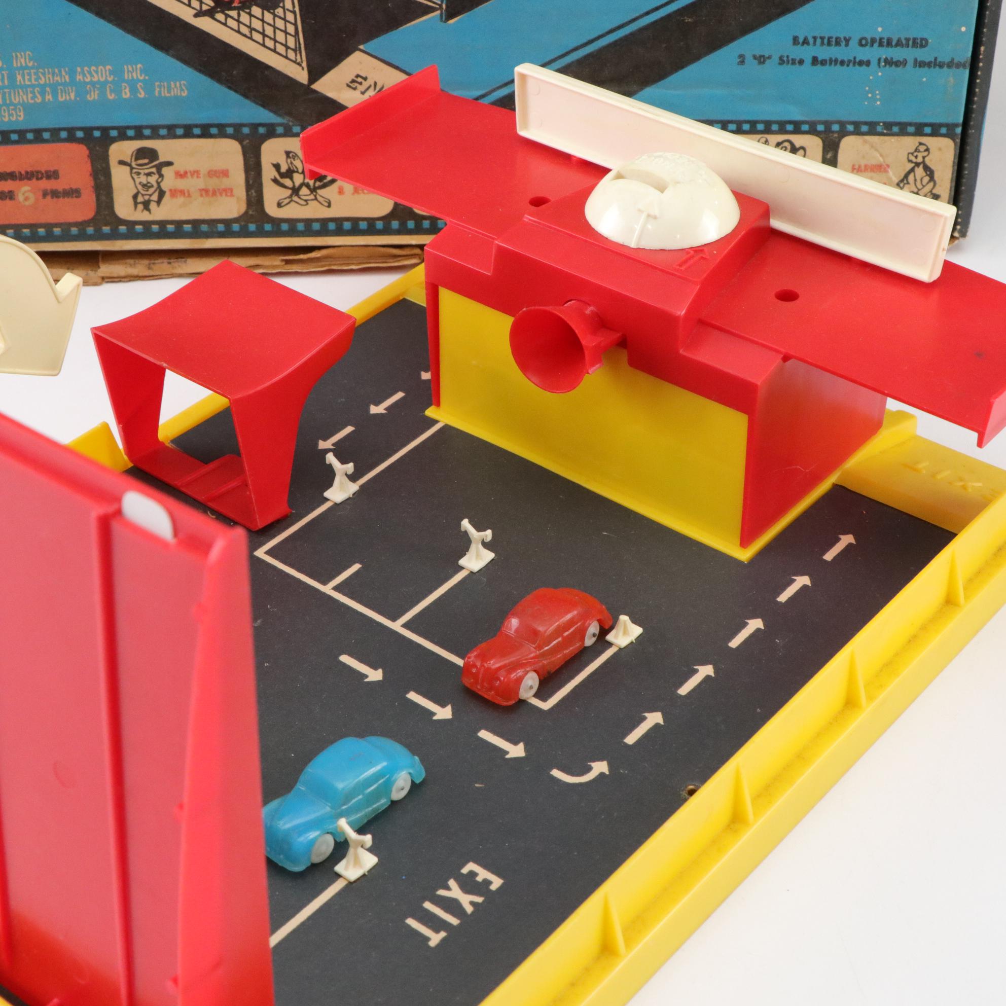 Remco Movieland Drive-In Theater Playset Includes Film Reels, 1959