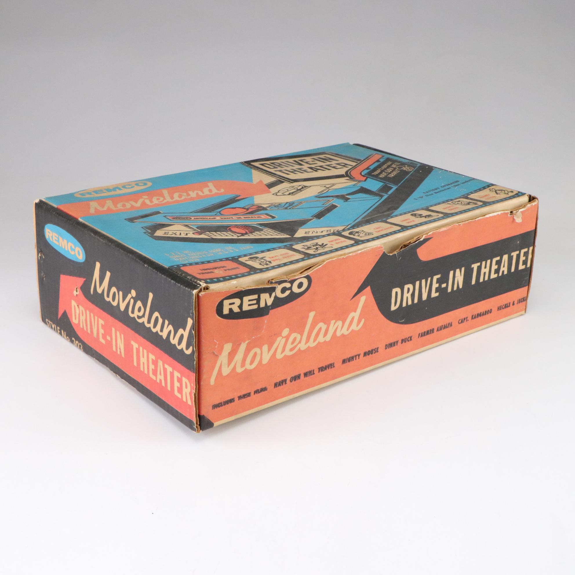 Remco Movieland Drive-In Theater Playset Includes Film Reels, 1959