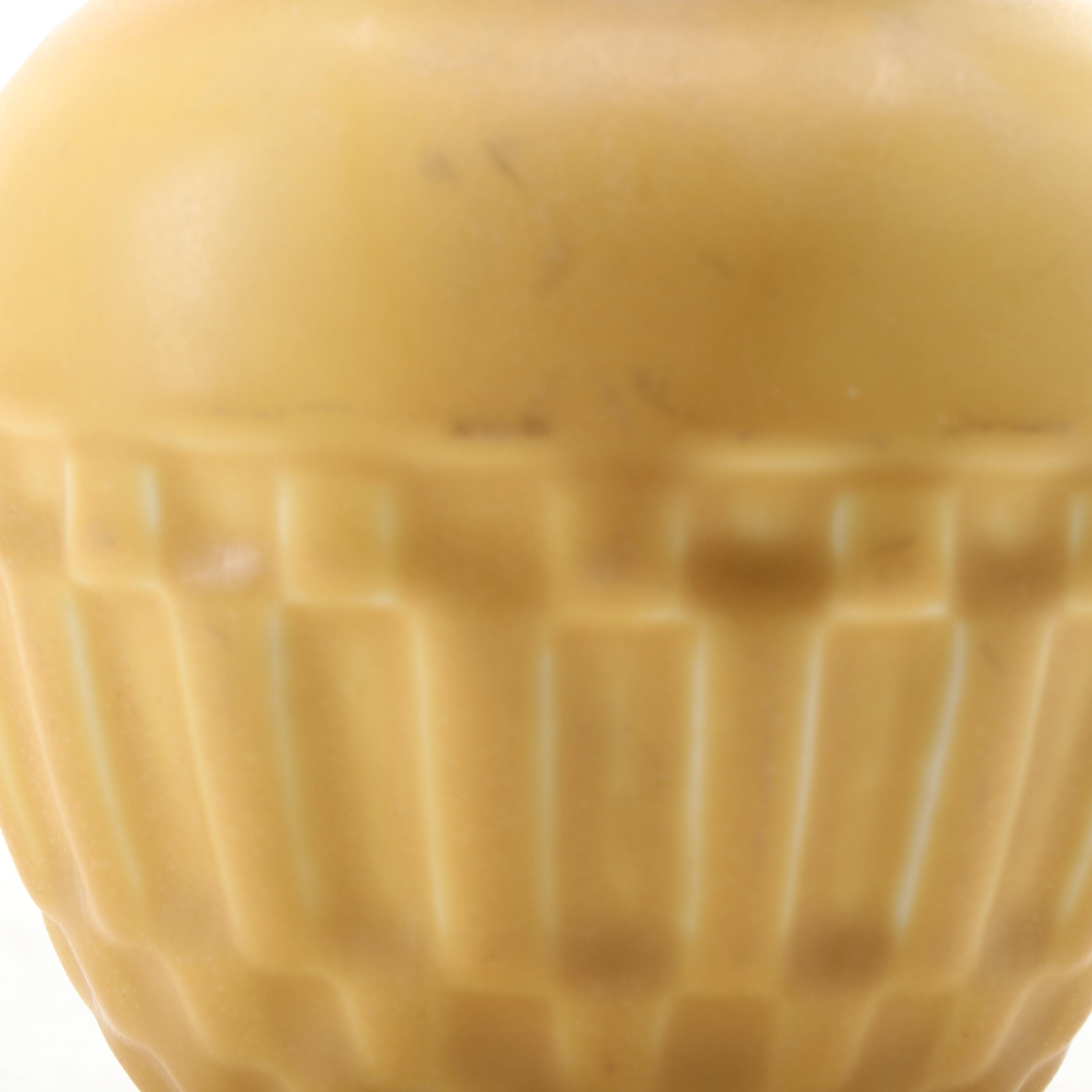 Rookwood Pottery 50-Year Anniversary Matte Yellow Handled Vase, 1931