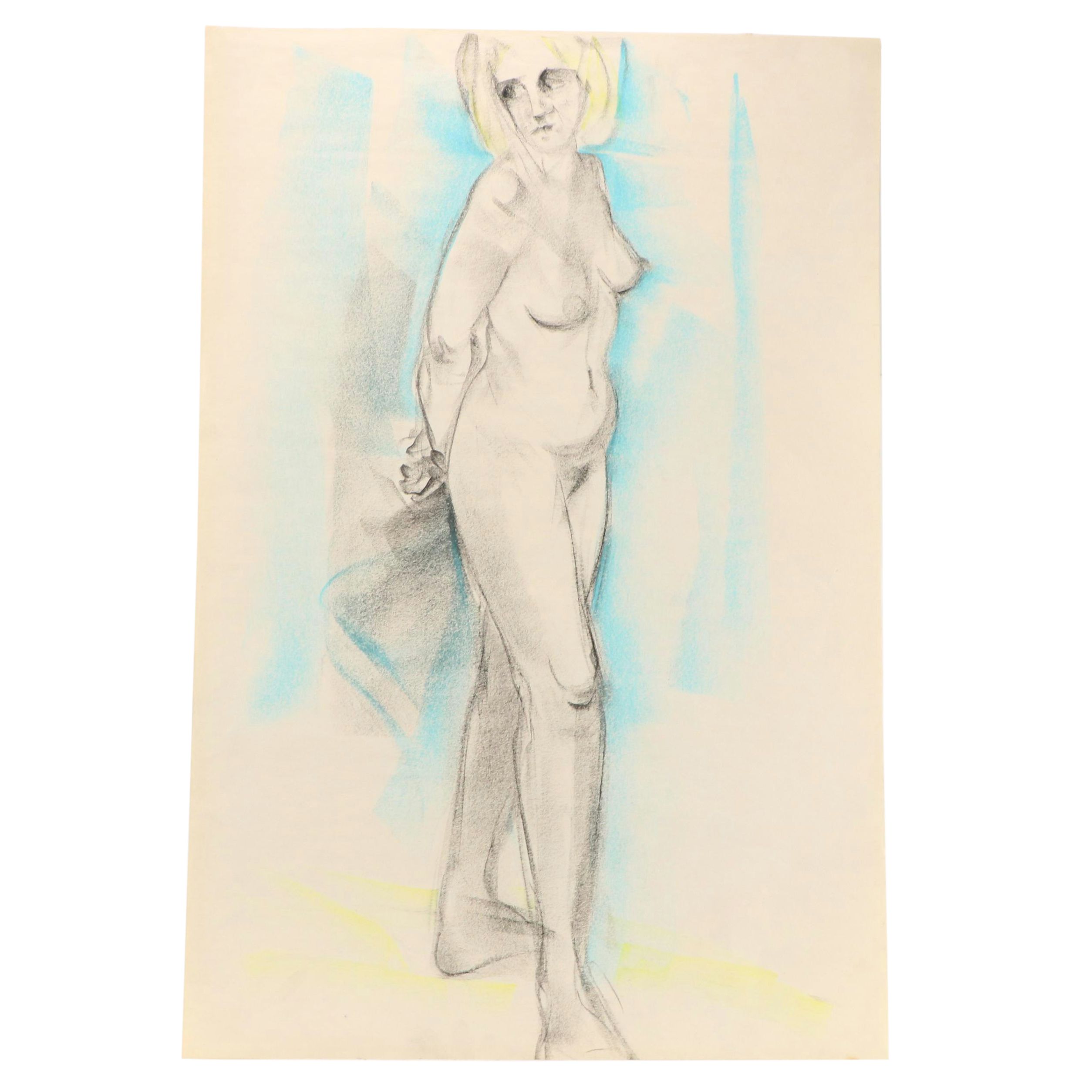 Nude Figural Drawing, Late 20th Century