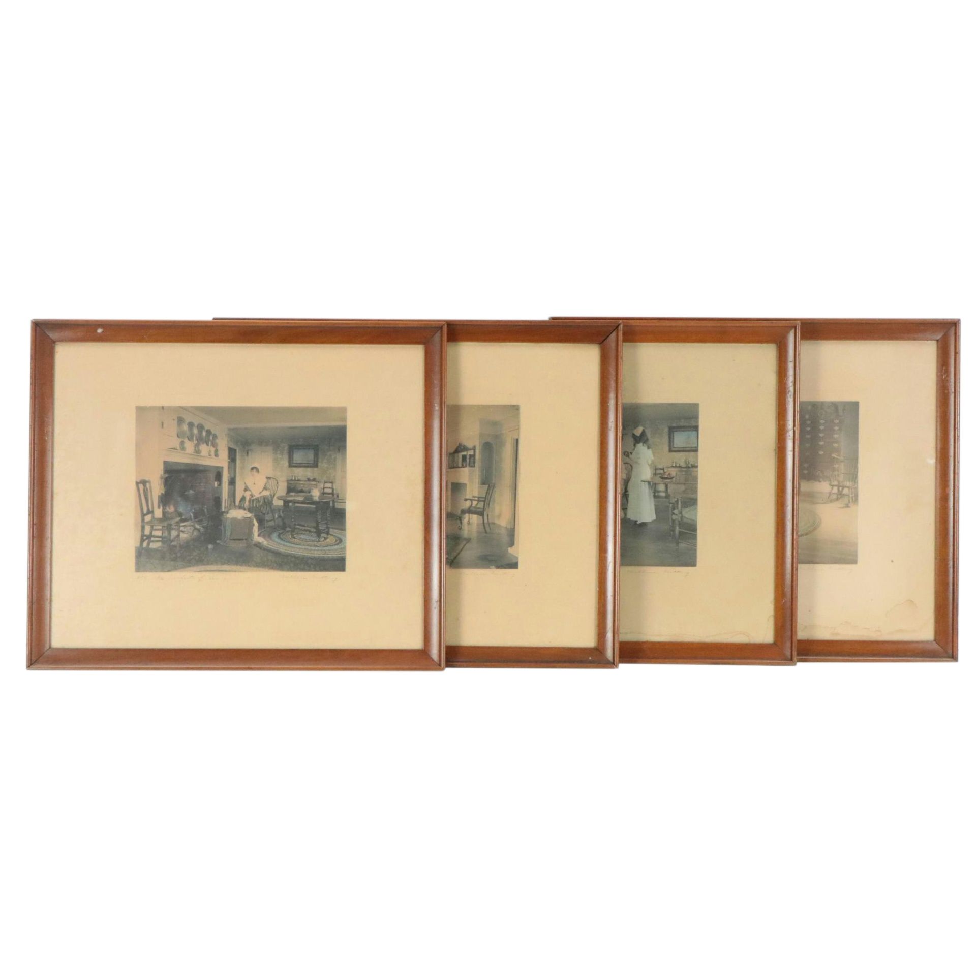 Wallace Nutting Hand-Colored Photographs Including "The Morning Mail"