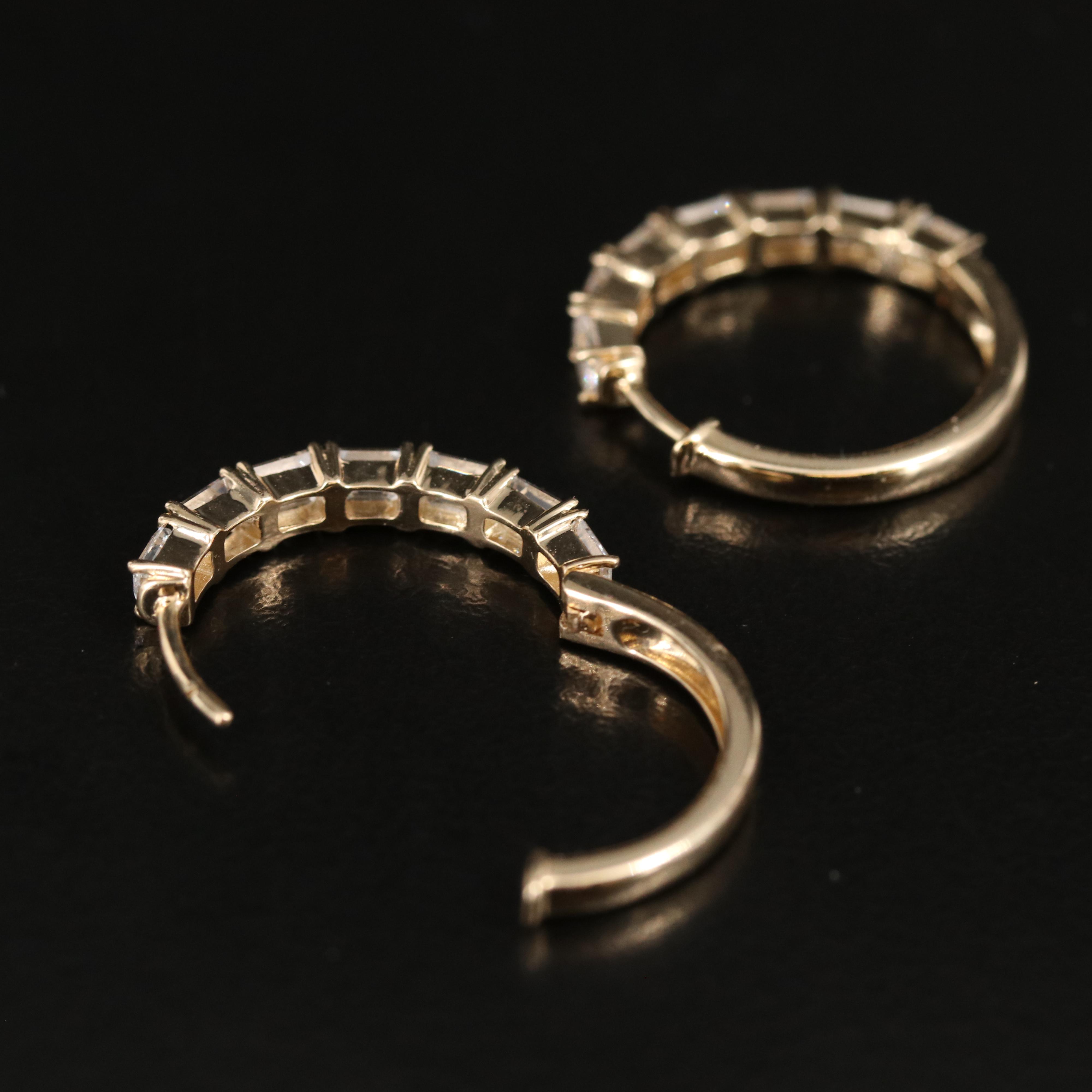 .925 Sterling Silver 7/8 Cttw Lab Grown Diamond Hoop Earring (F-G Color, Vs2-Si1 Clarity) main image 0