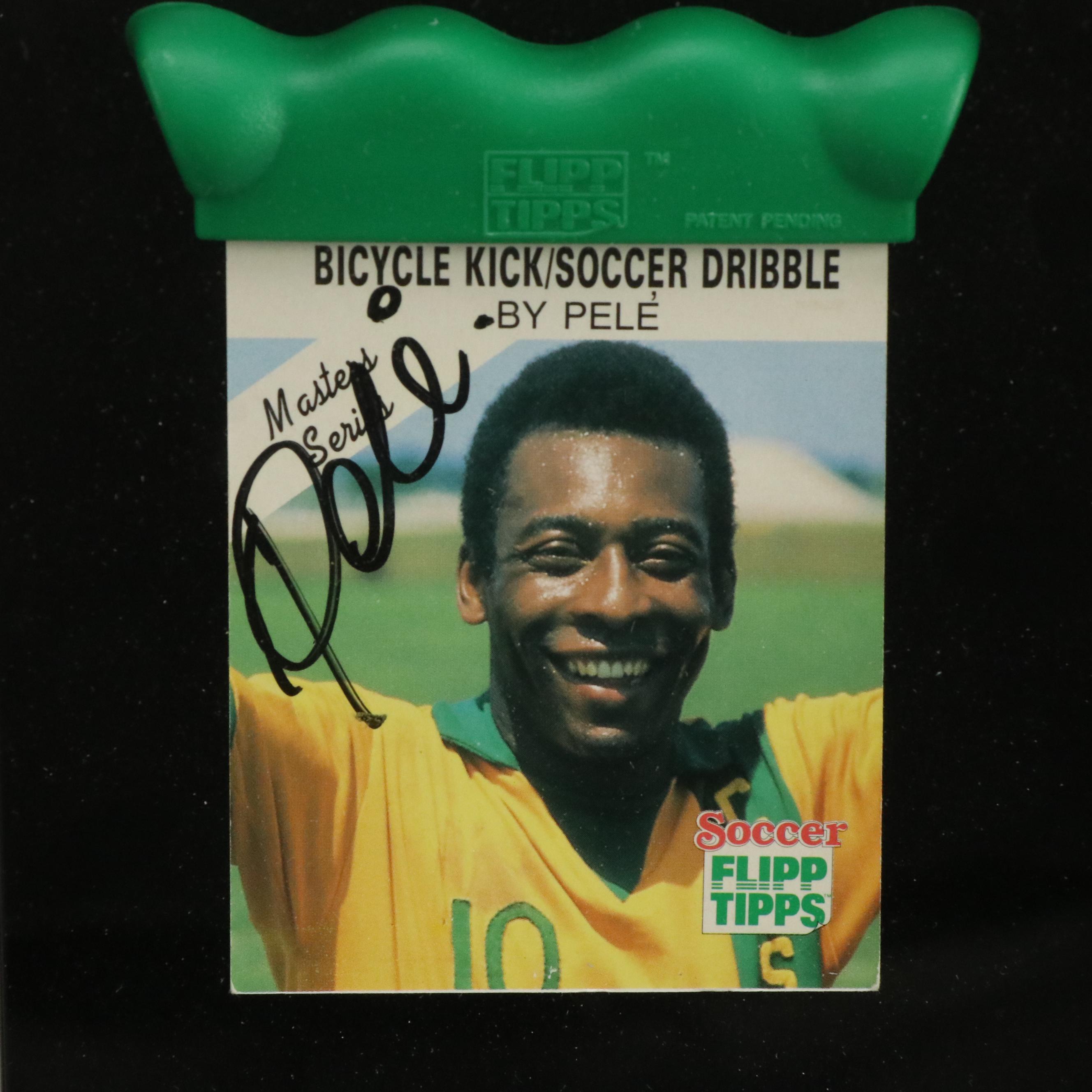 Pelé, Brett Butler, Will Clark, and Kevin Mitchell Signed Flipp Tipps Books