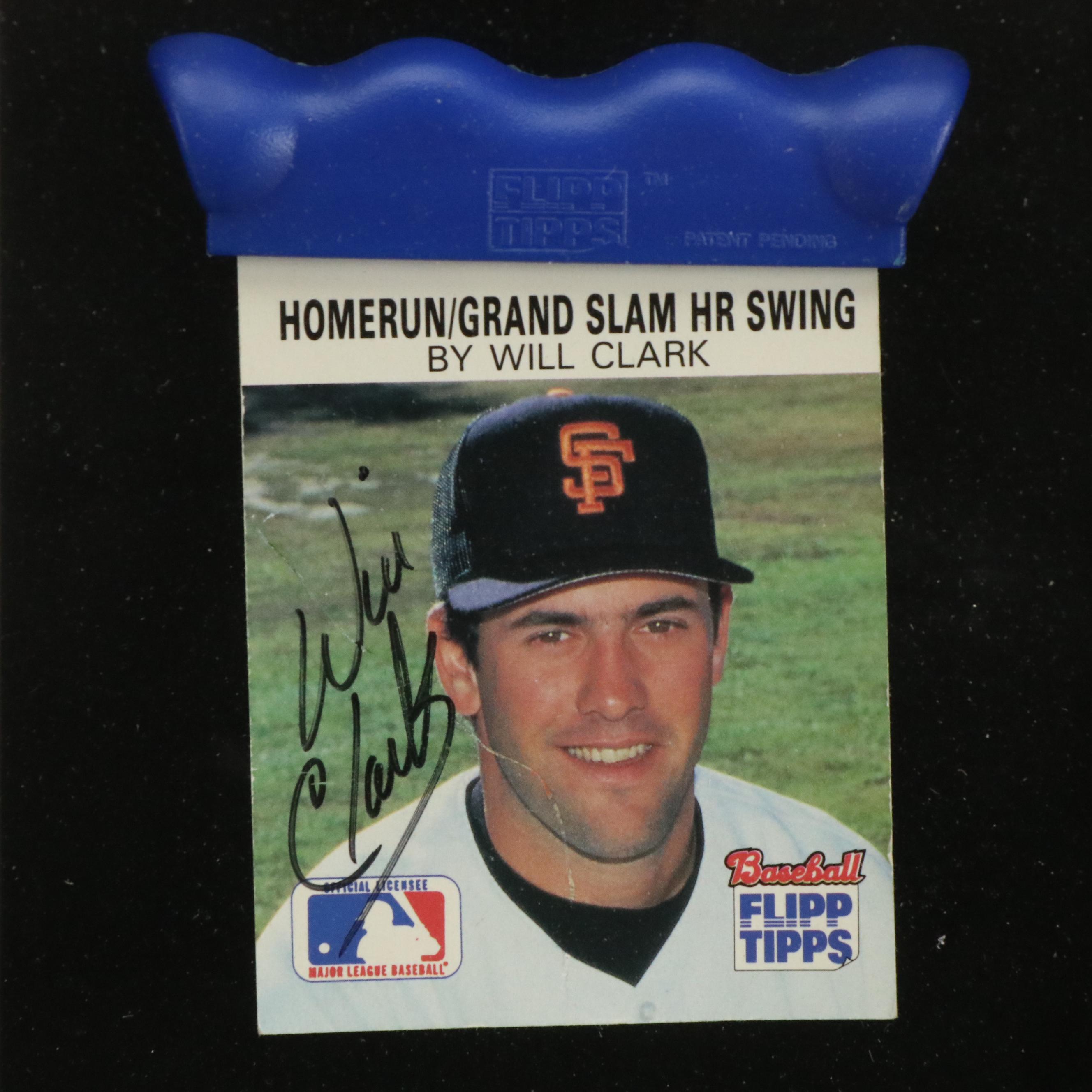 Pelé, Brett Butler, Will Clark, and Kevin Mitchell Signed Flipp Tipps Books