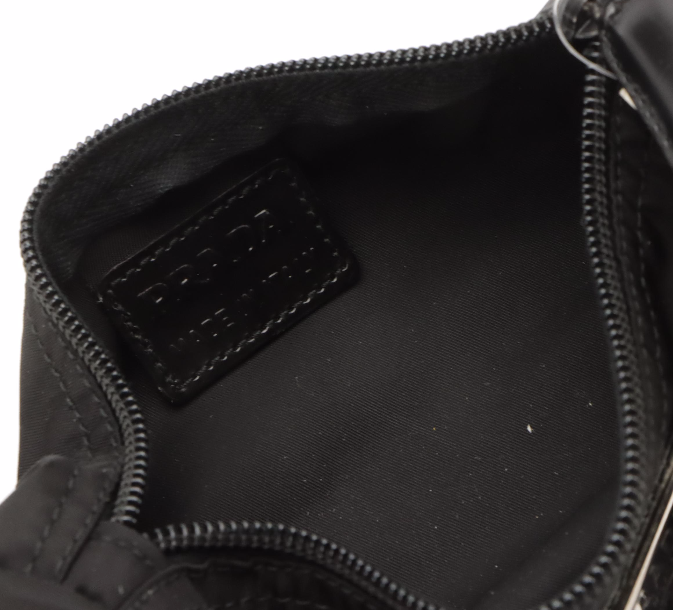Prada Black Tessuto Nylon Zippered Cosmetic Case