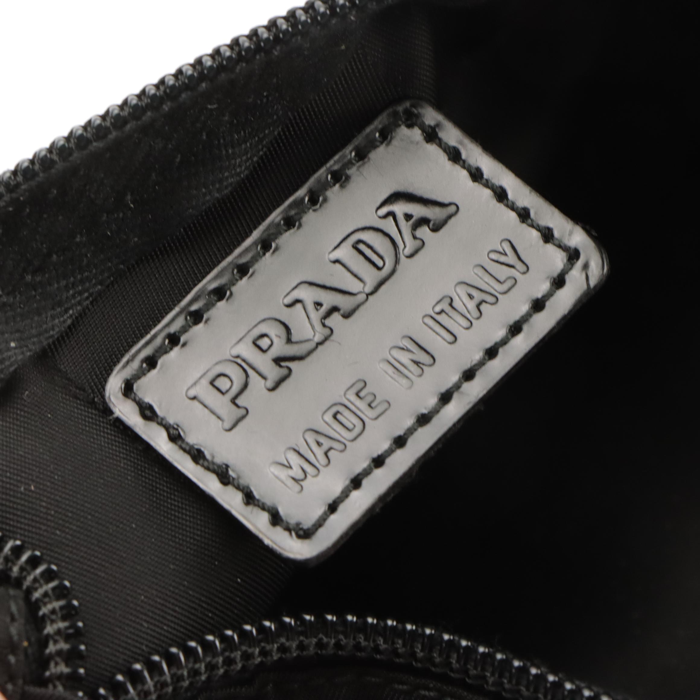 Prada Black Tessuto Nylon Zippered Cosmetic Case