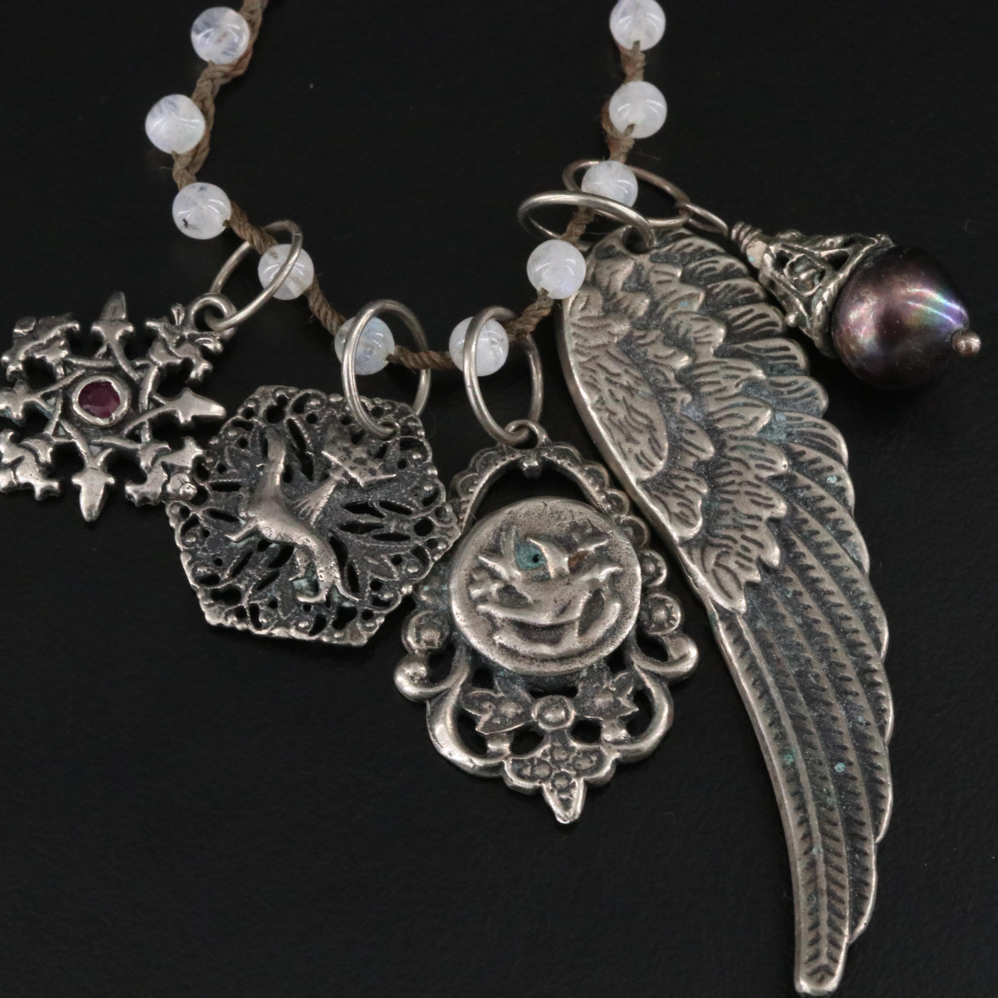 Love Heals Moonstone, Pearl and Coral Necklaces