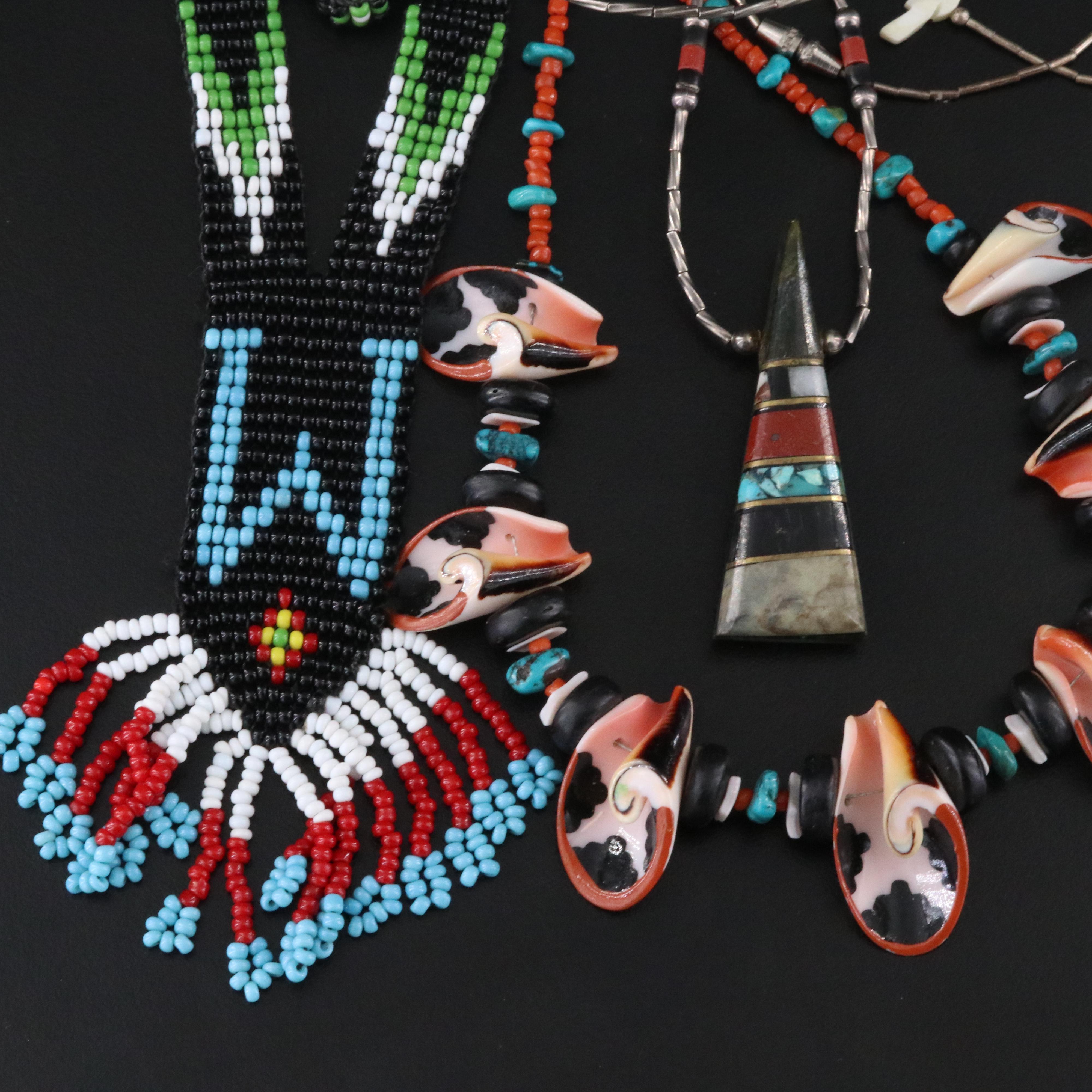 Southwestern Jewelry Featuring Sterling, Turquoise and Shell
