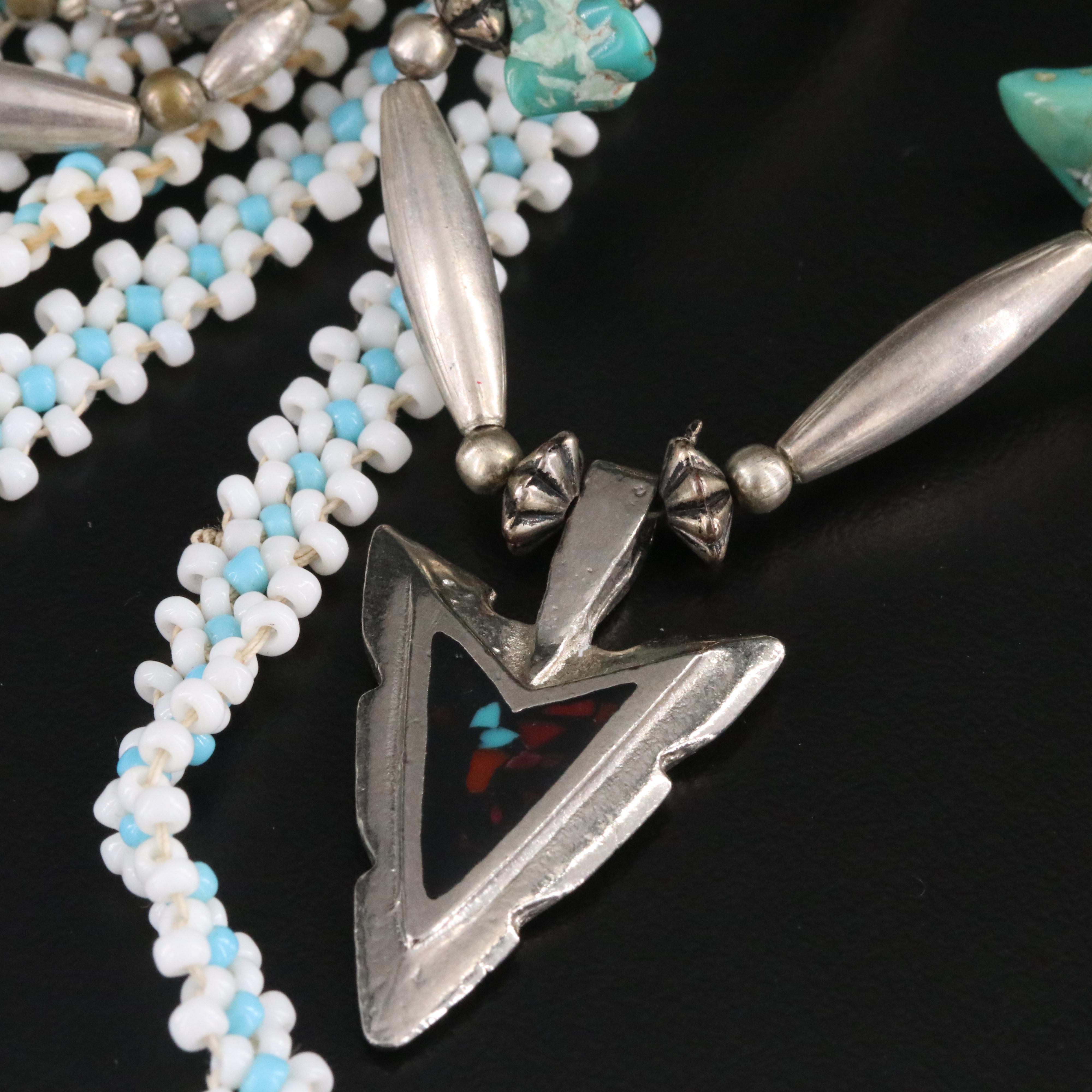 Southwestern Jewelry Featuring Sterling, Turquoise and Shell