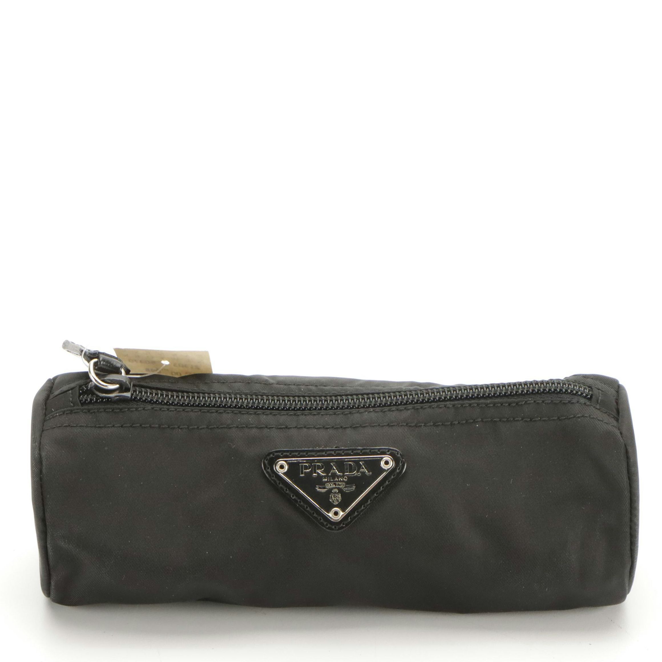 Prada Black Tessuto Nylon Zippered Cosmetic Case