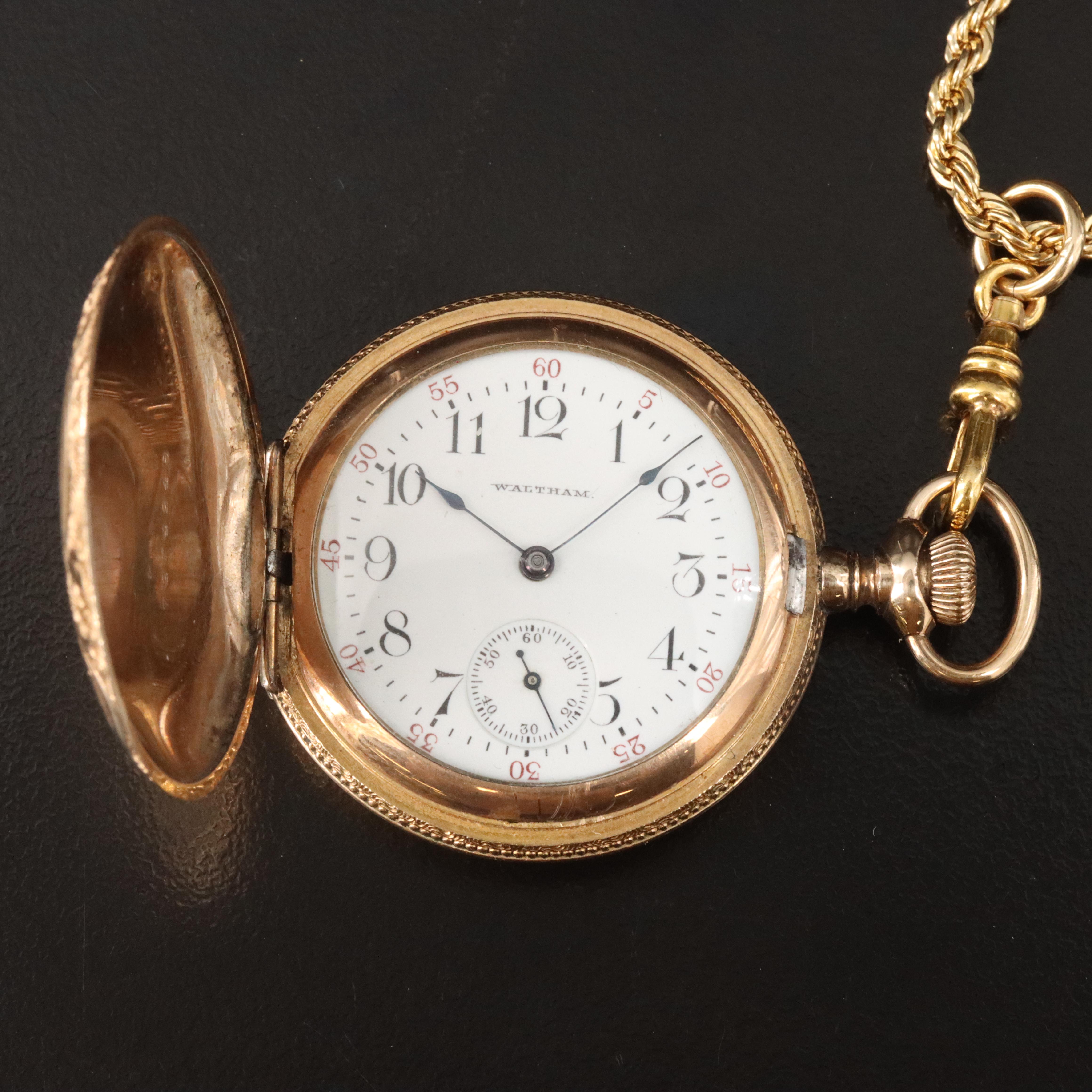 1902 Waltham Gold-Filled Hunting Case Pocket Watch