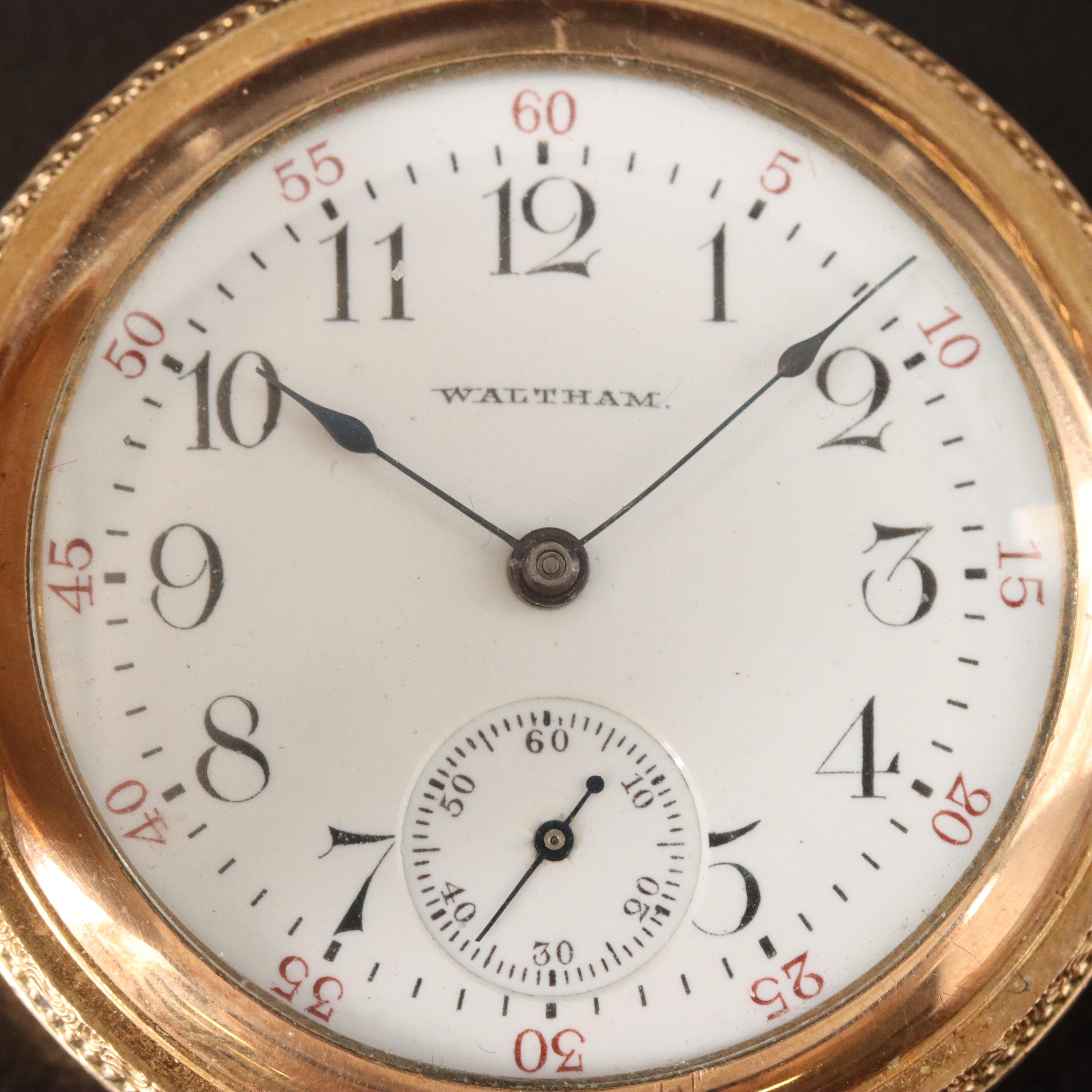 1902 Waltham Gold-Filled Hunting Case Pocket Watch