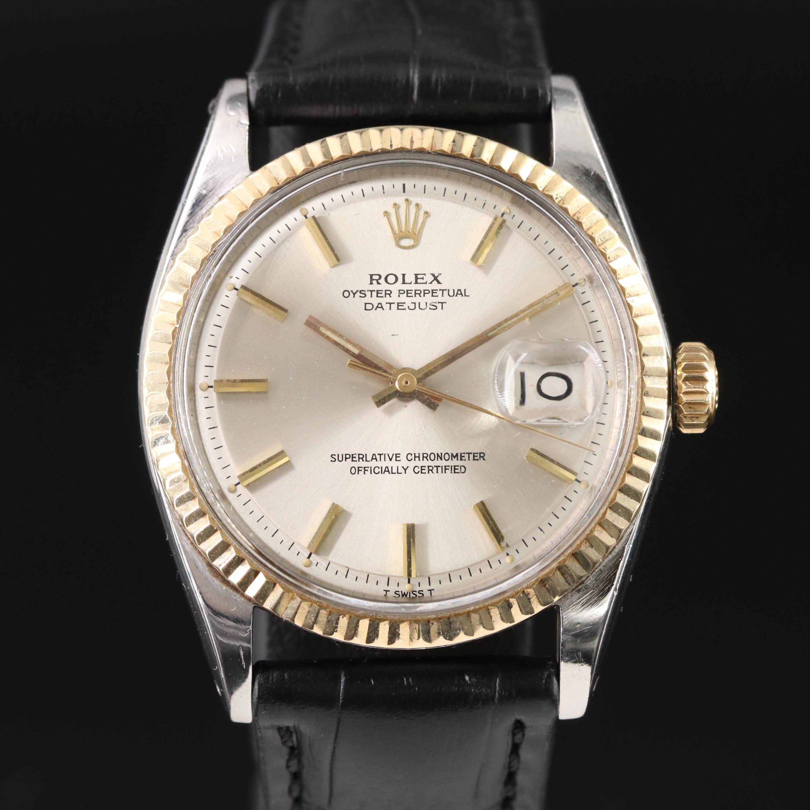 1967 Rolex Pie Pan Dial Two-Tone Datejust Watch