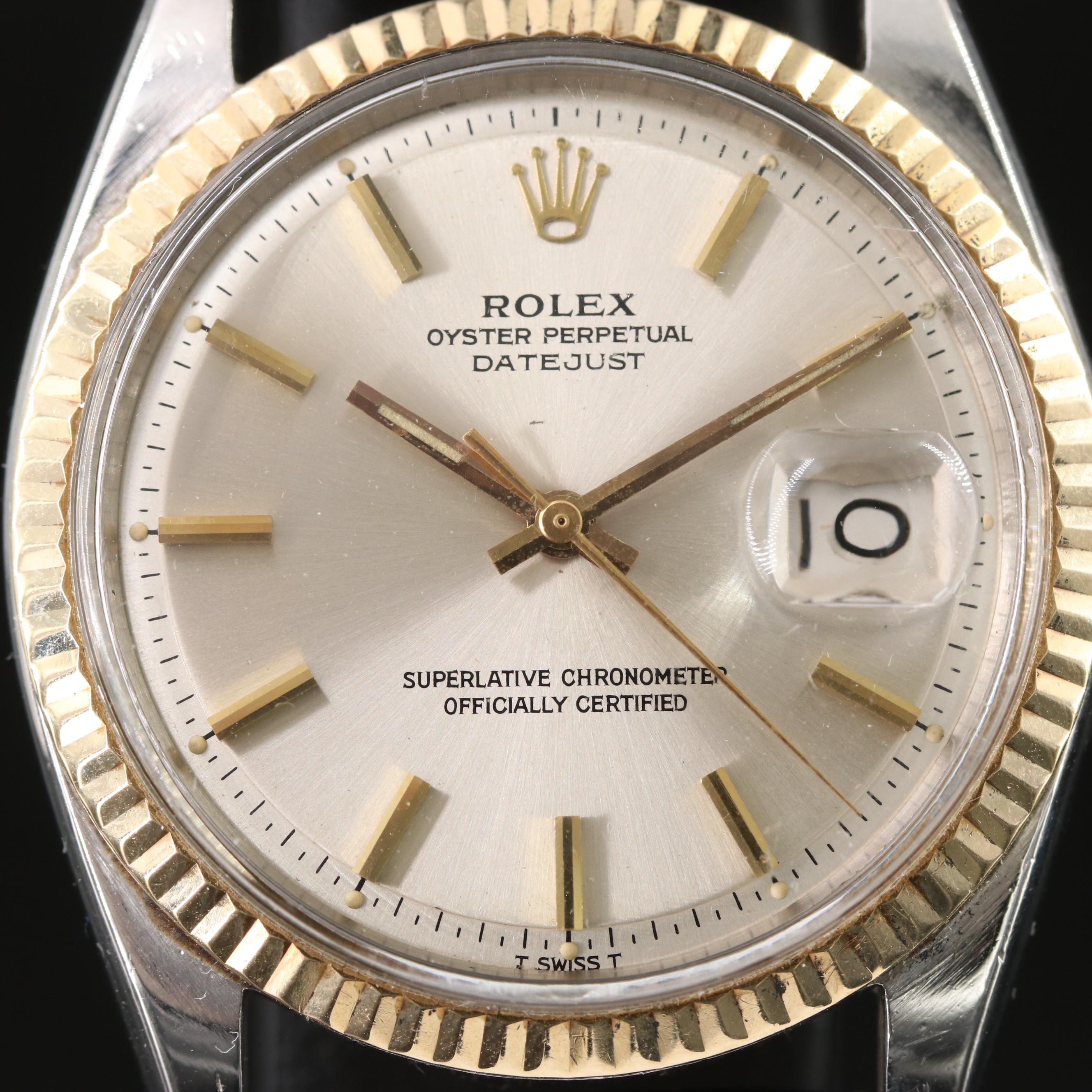 1967 Rolex Pie Pan Dial Two-Tone Datejust Watch